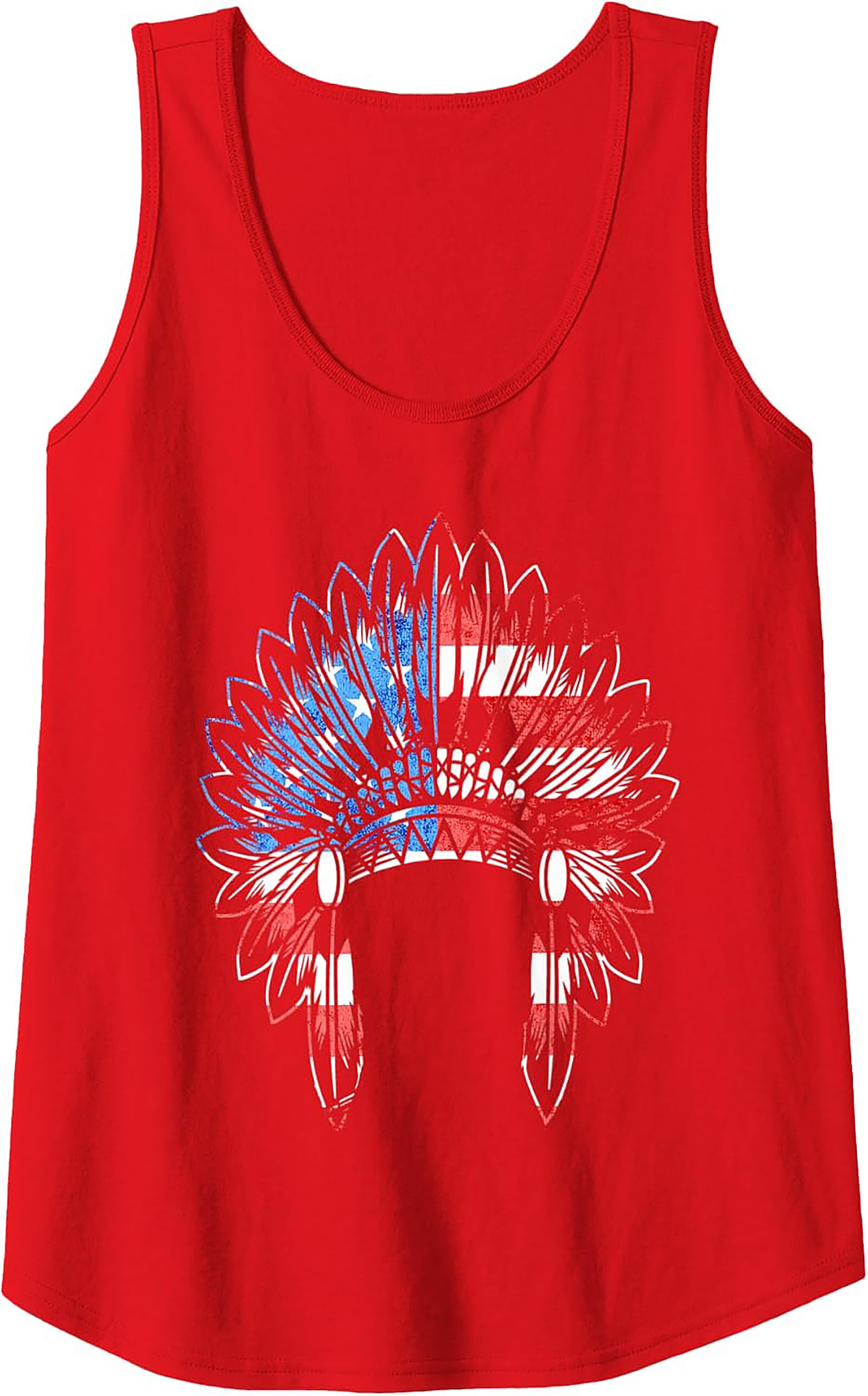 American Flag Headdress Tank Top Unisex Sleeveless Shirt