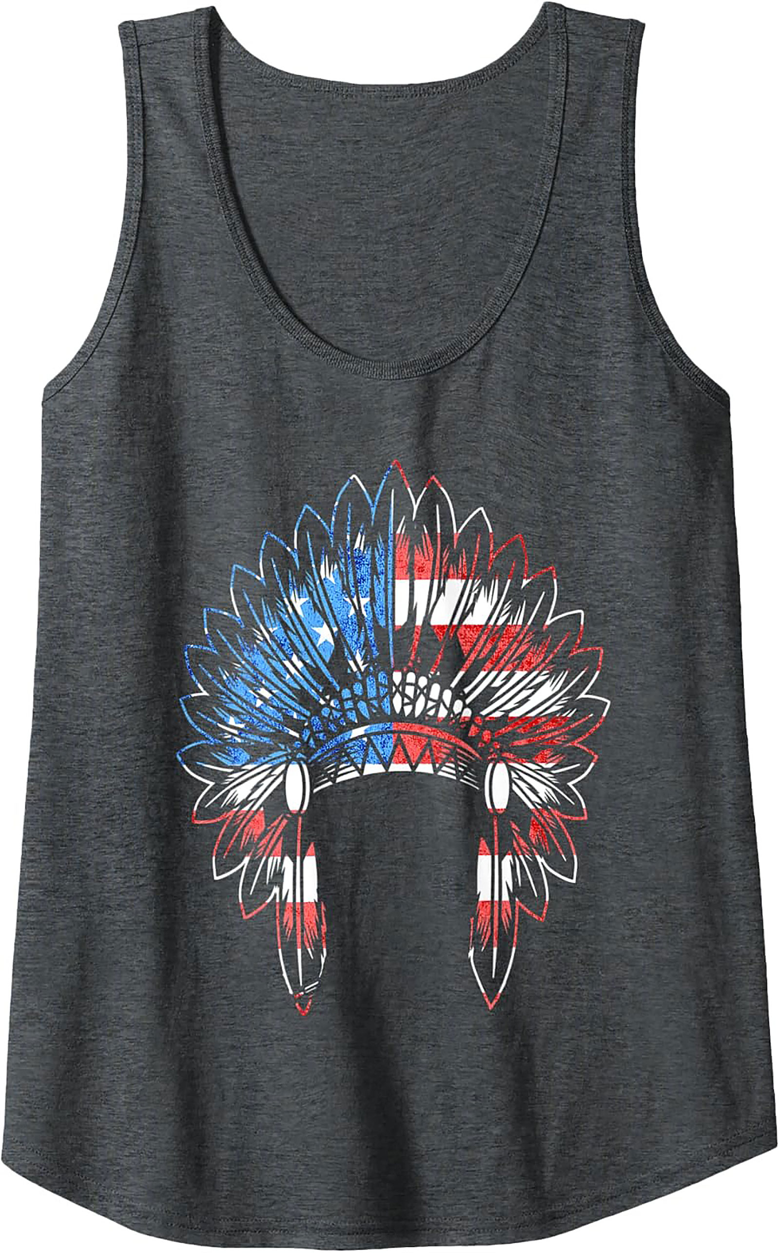 American Flag Headdress Tank Top Unisex Sleeveless Shirt