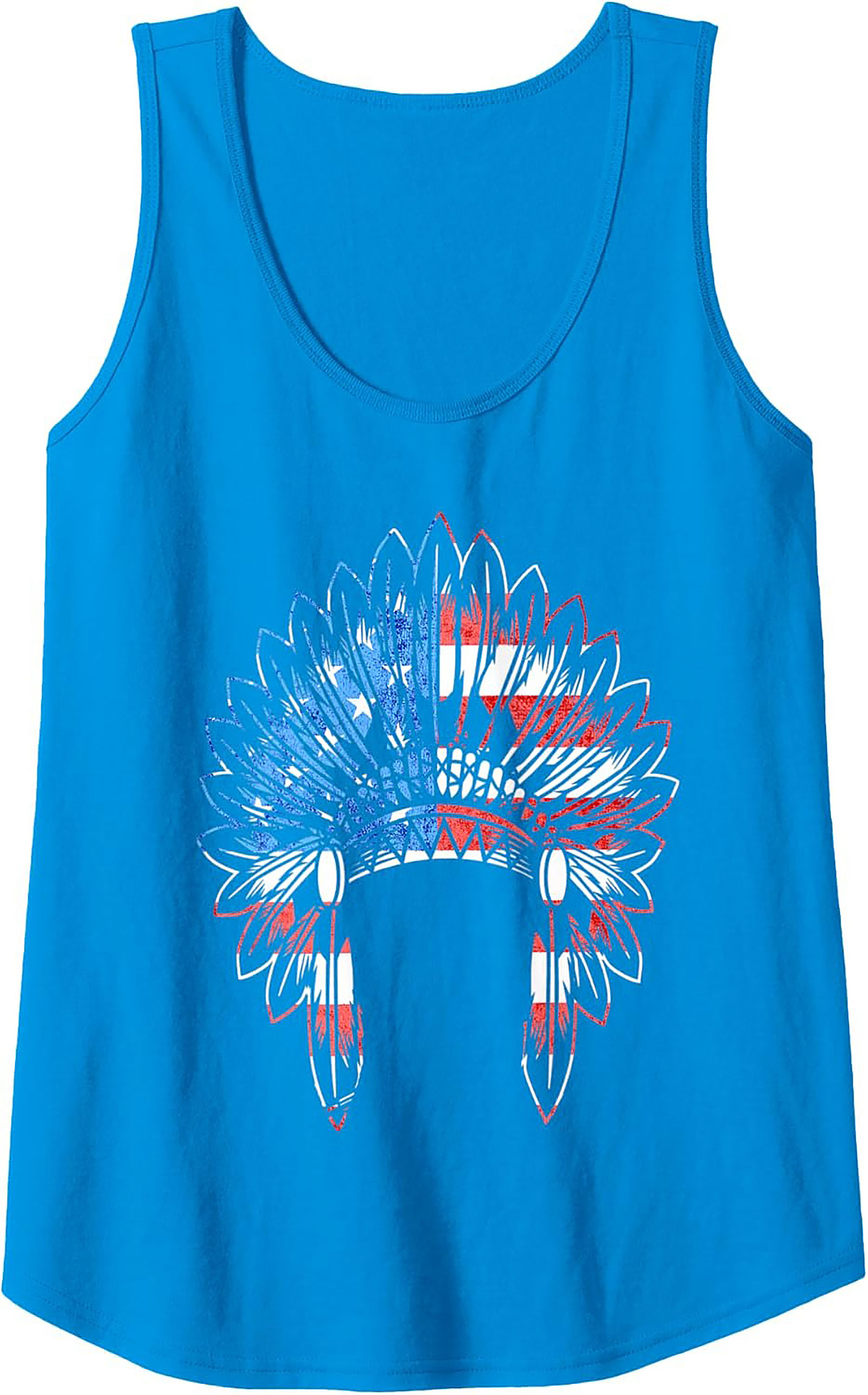 American Flag Headdress Tank Top Unisex Sleeveless Shirt