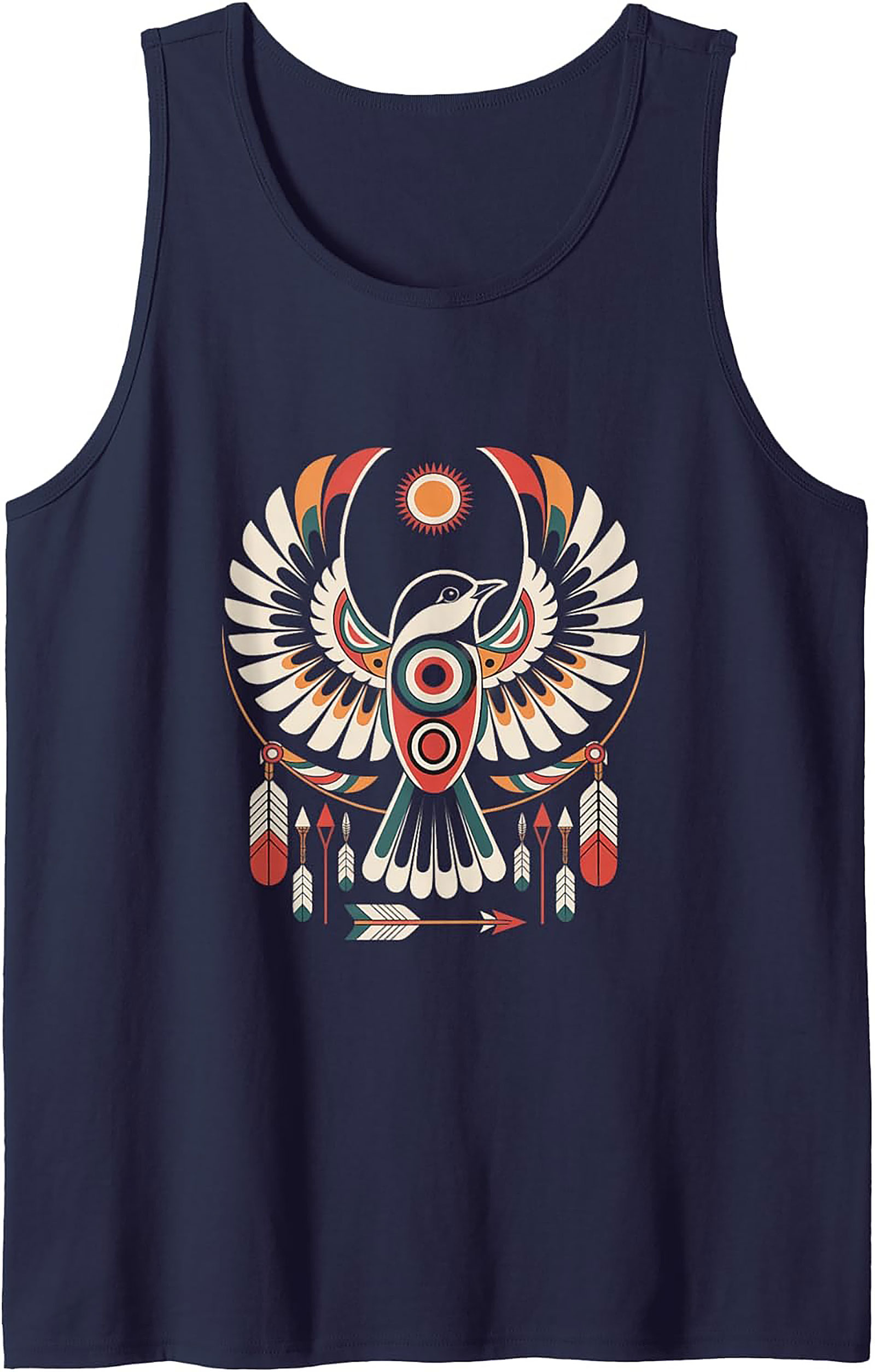 Tribal Thunderbird Graphic Tank Boho Summer Sleeveless Shirt