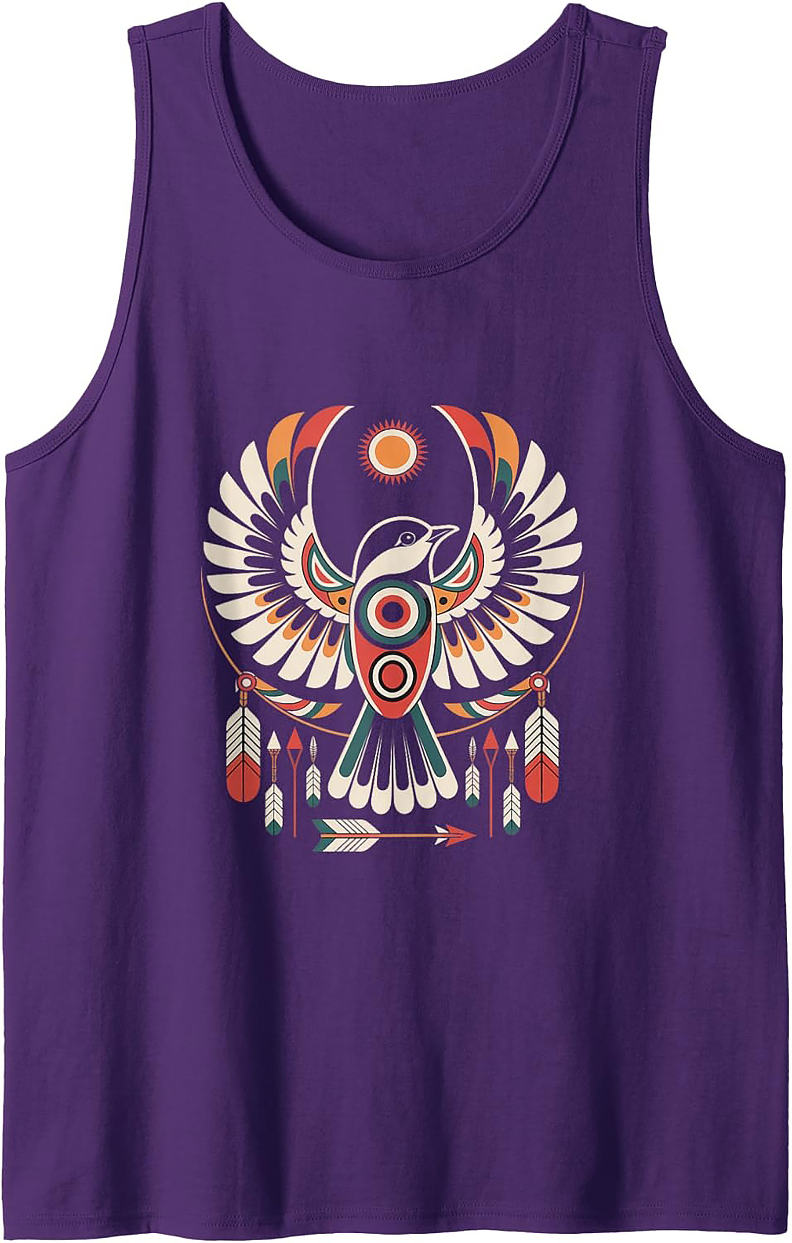Tribal Thunderbird Graphic Tank Boho Summer Sleeveless Shirt