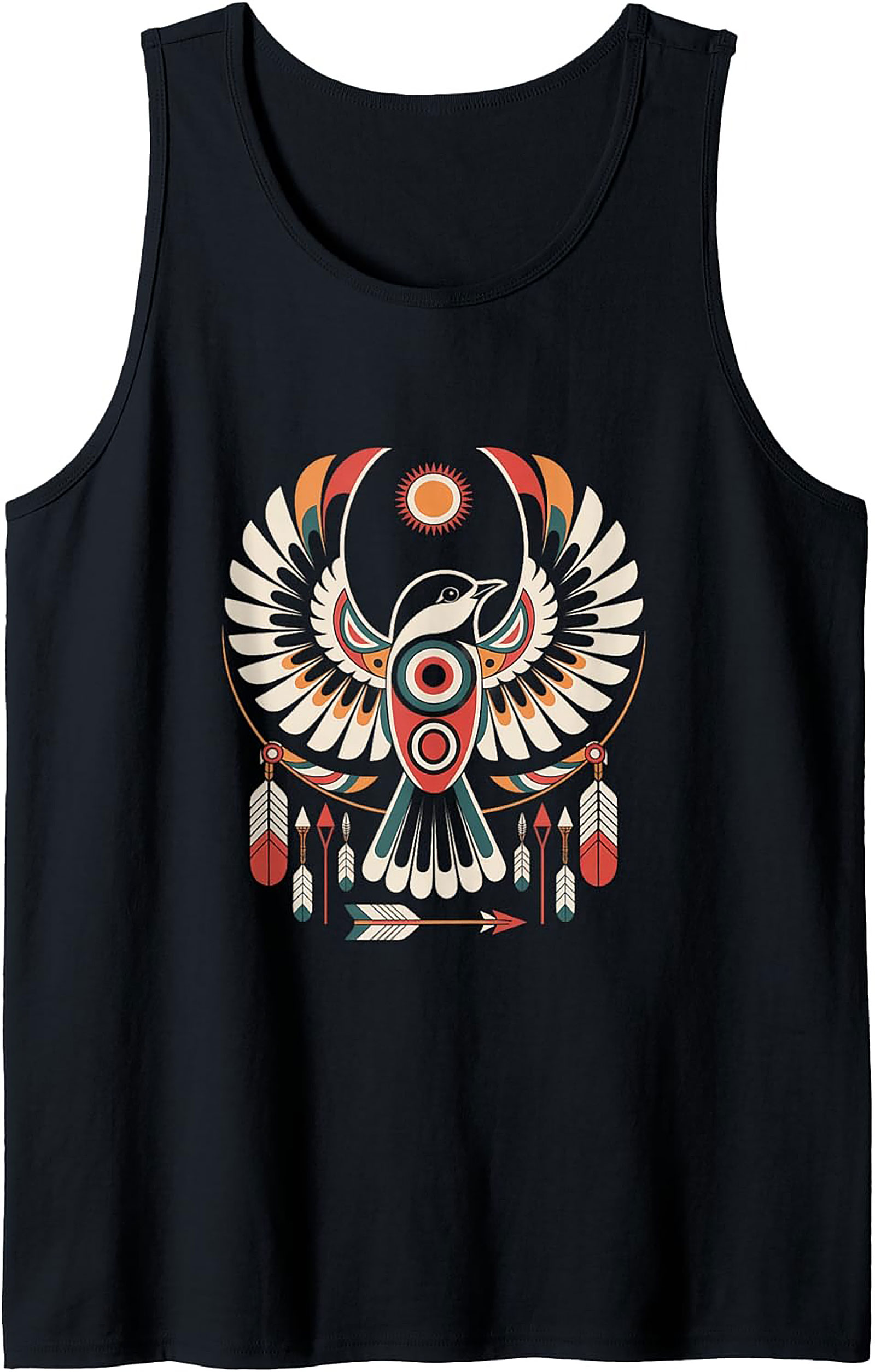 Tribal Thunderbird Graphic Tank Boho Summer Sleeveless Shirt