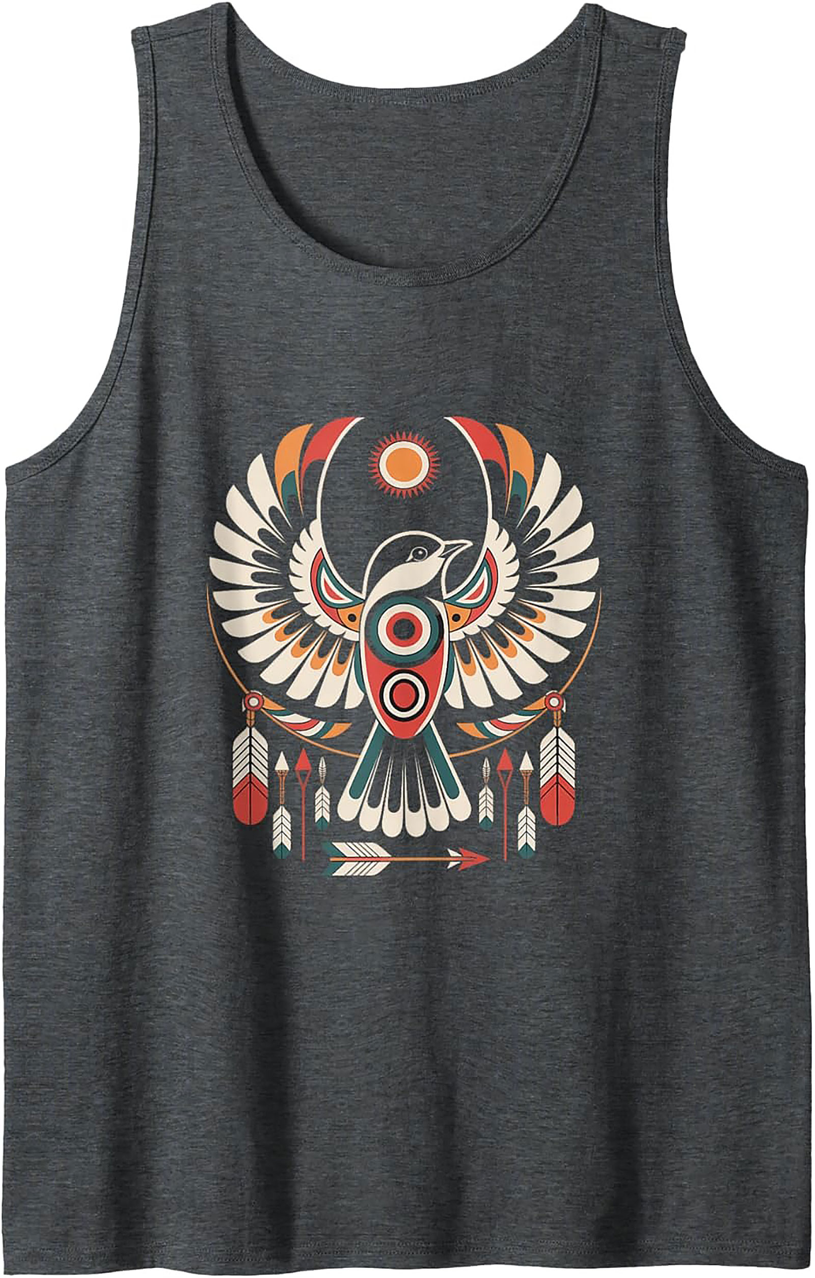 Tribal Thunderbird Graphic Tank Boho Summer Sleeveless Shirt