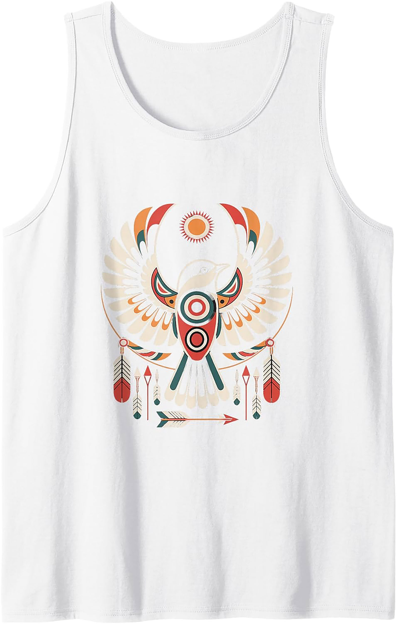 Tribal Thunderbird Graphic Tank Boho Summer Sleeveless Shirt