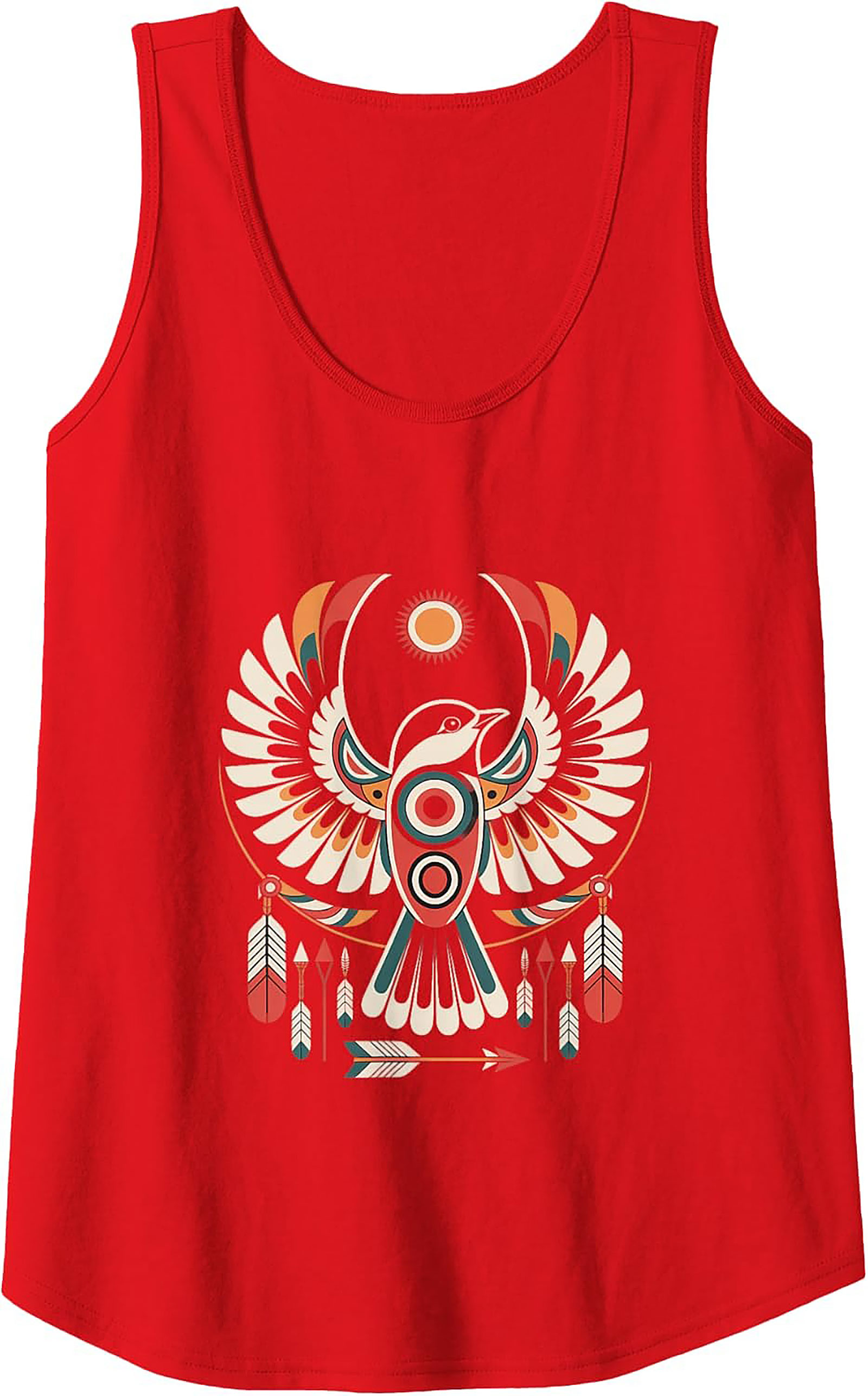 Tribal Thunderbird Graphic Tank Boho Summer Sleeveless Shirt