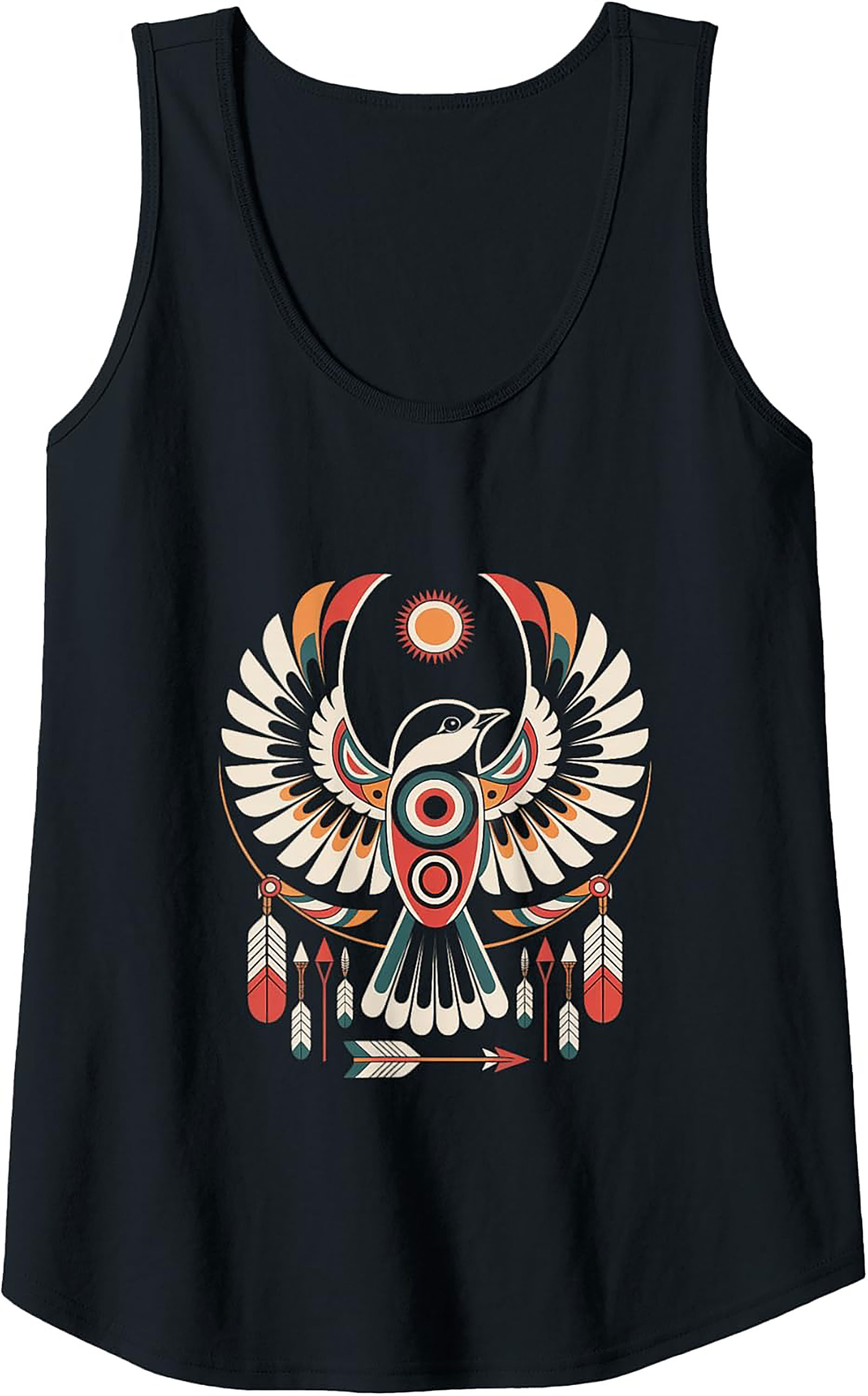 Tribal Thunderbird Graphic Tank Boho Summer Sleeveless Shirt