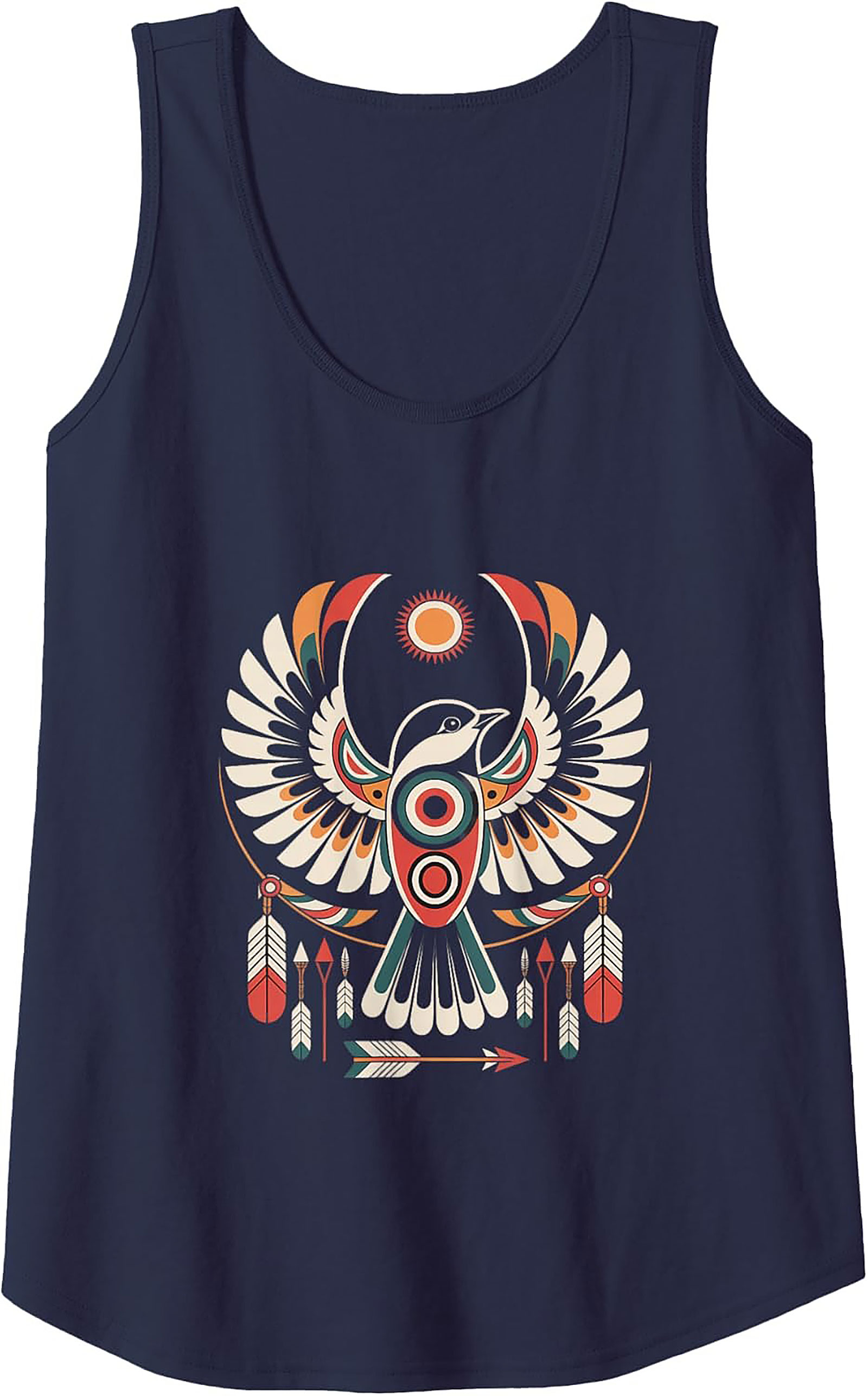 Tribal Thunderbird Graphic Tank Boho Summer Sleeveless Shirt