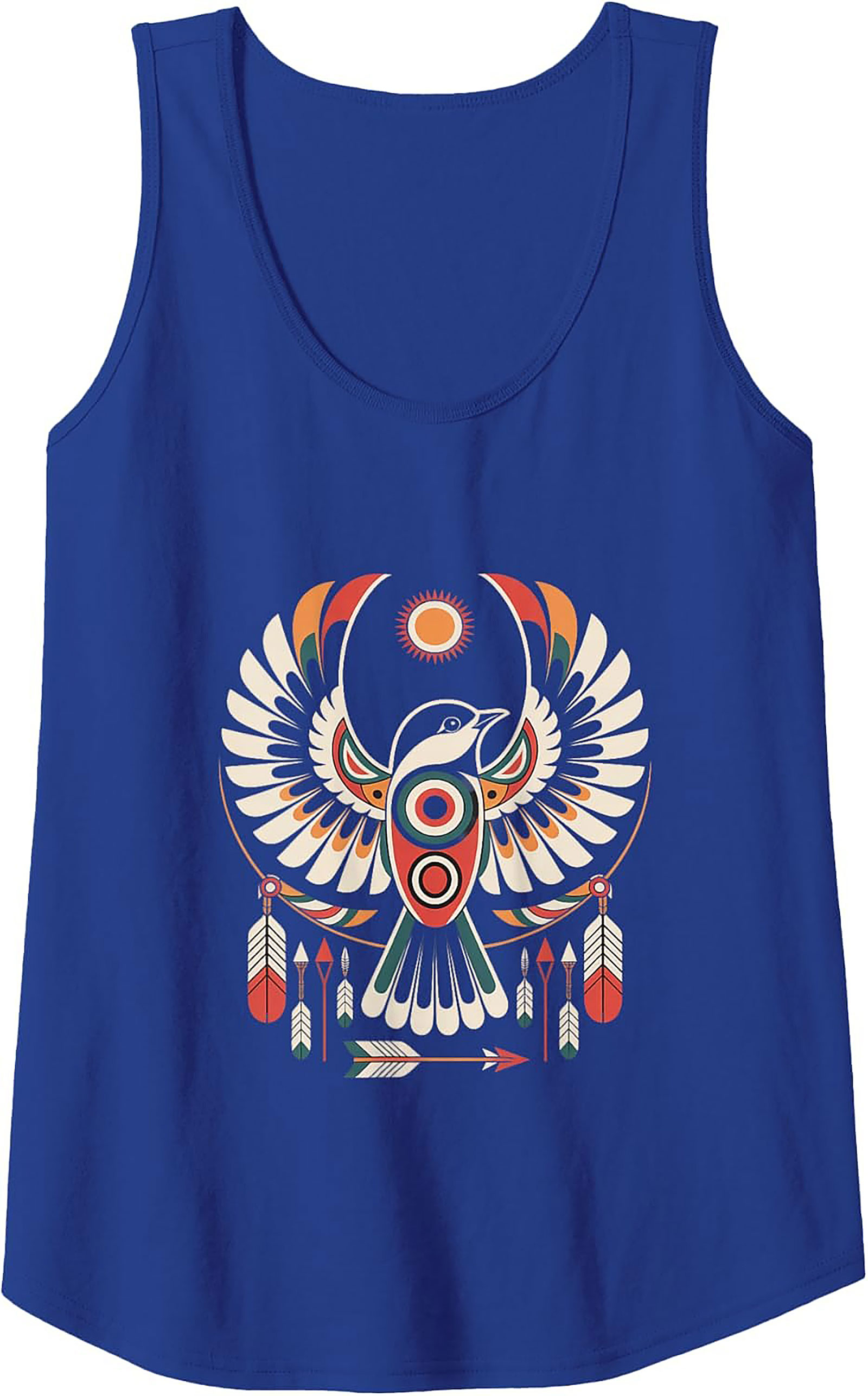 Tribal Thunderbird Graphic Tank Boho Summer Sleeveless Shirt