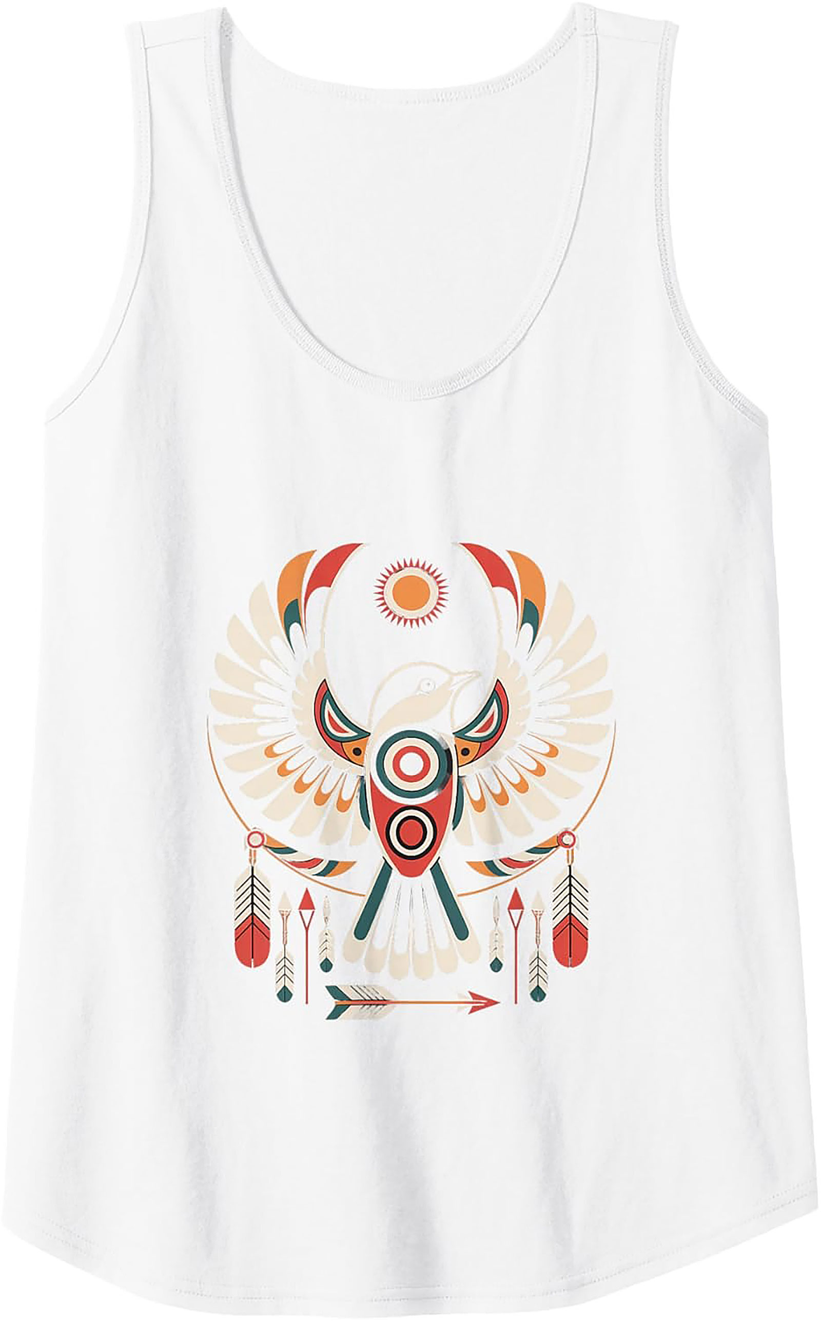 Tribal Thunderbird Graphic Tank Boho Summer Sleeveless Shirt