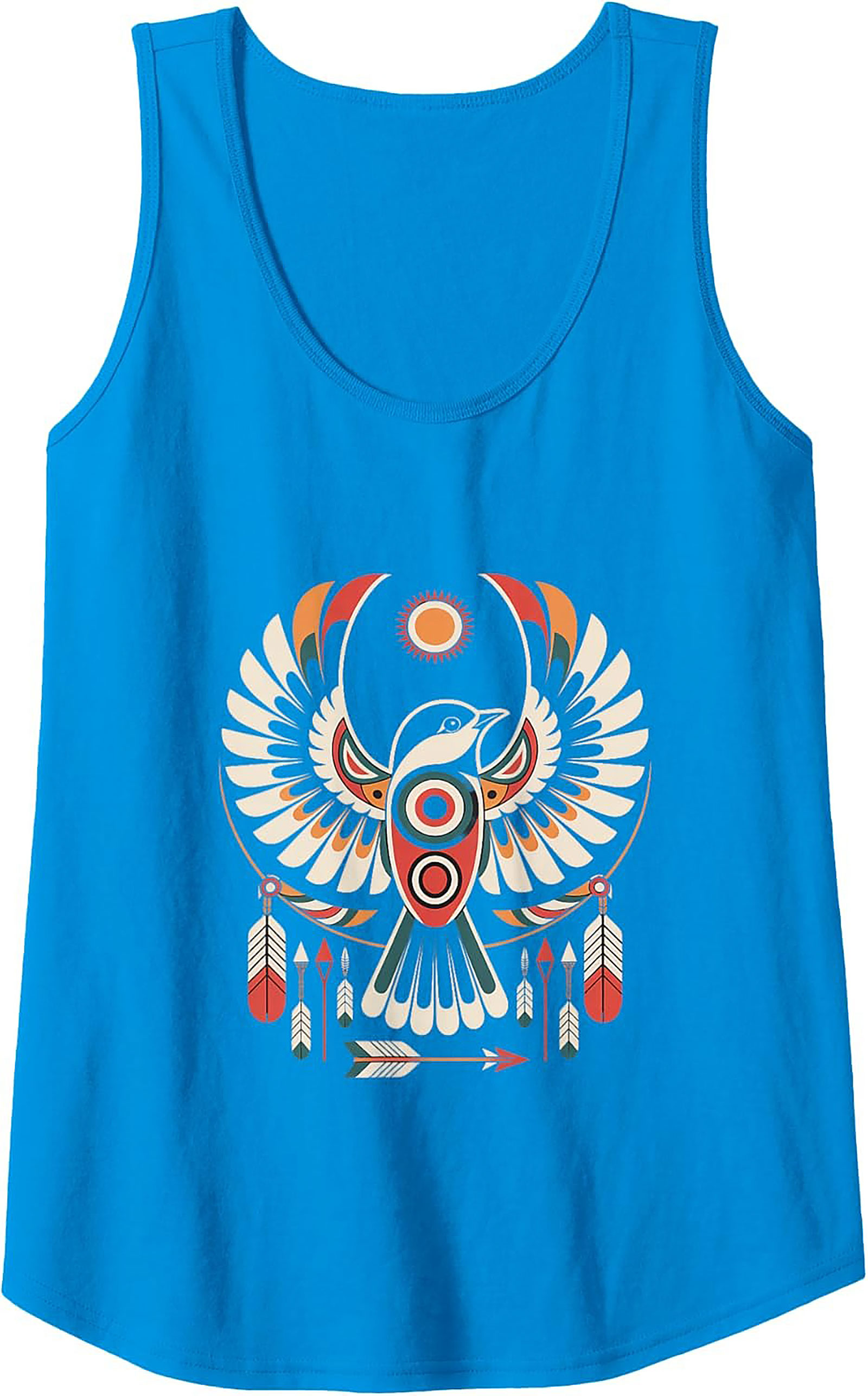 Tribal Thunderbird Graphic Tank Boho Summer Sleeveless Shirt