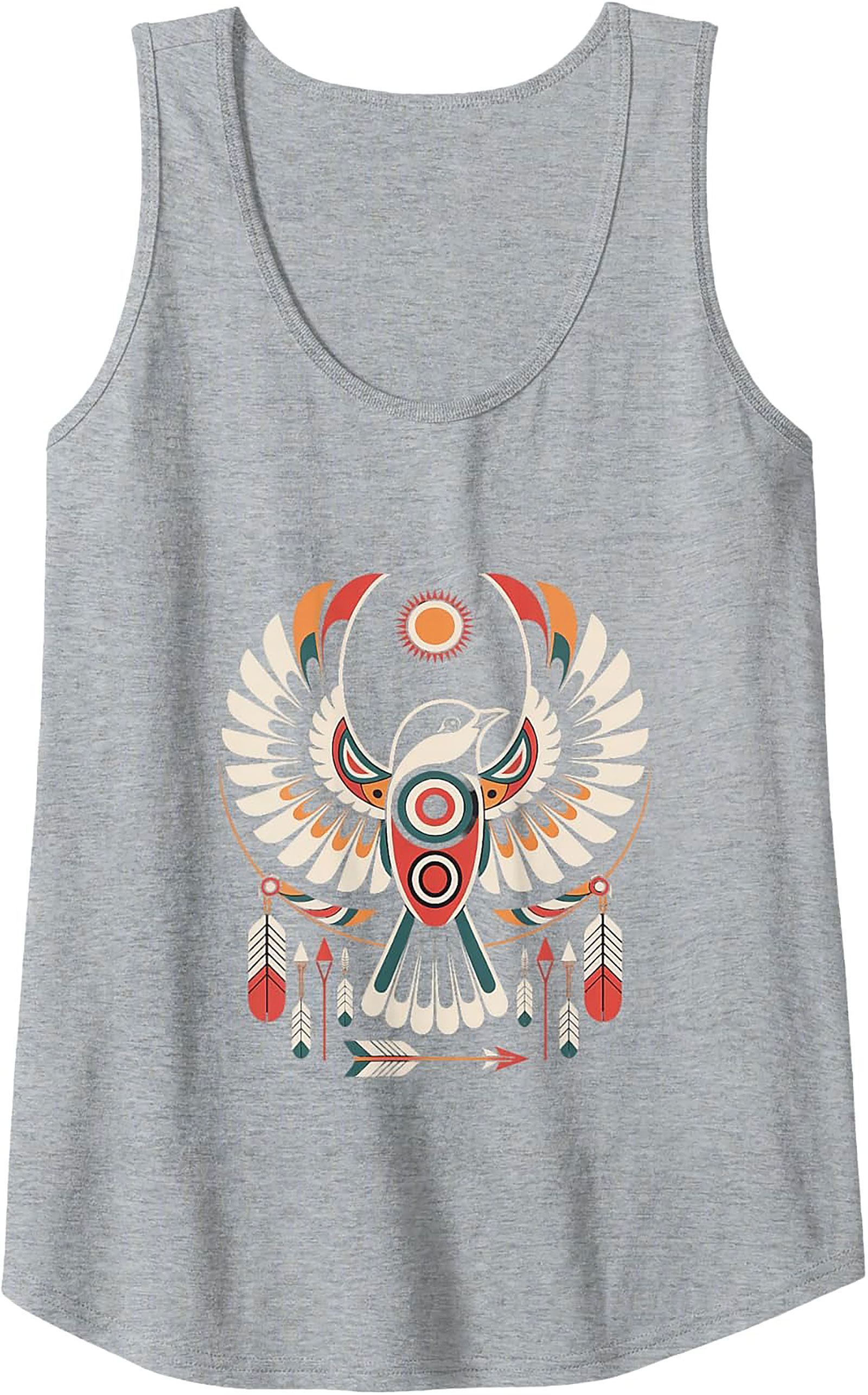 Tribal Thunderbird Graphic Tank Boho Summer Sleeveless Shirt
