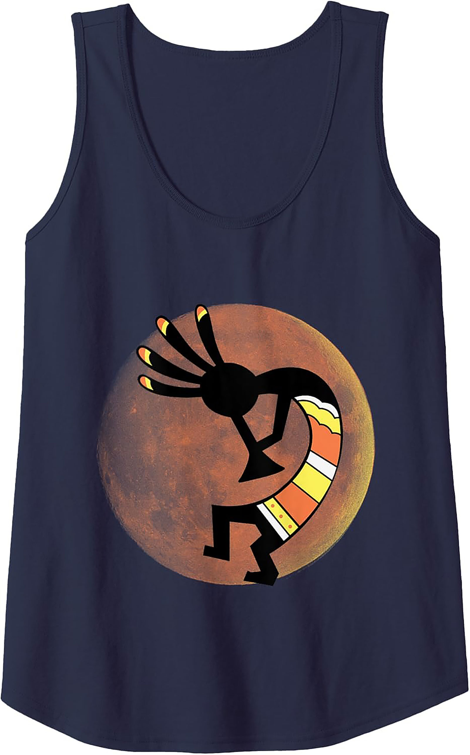 Kokopelli Graphic Tank Top Desert Art Sleeveless Shirt