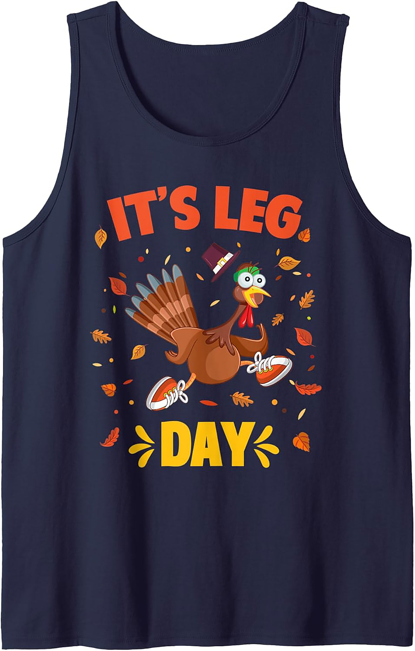 Running Turkey Leg Day Tank Top | Funny Thanksgiving Gift