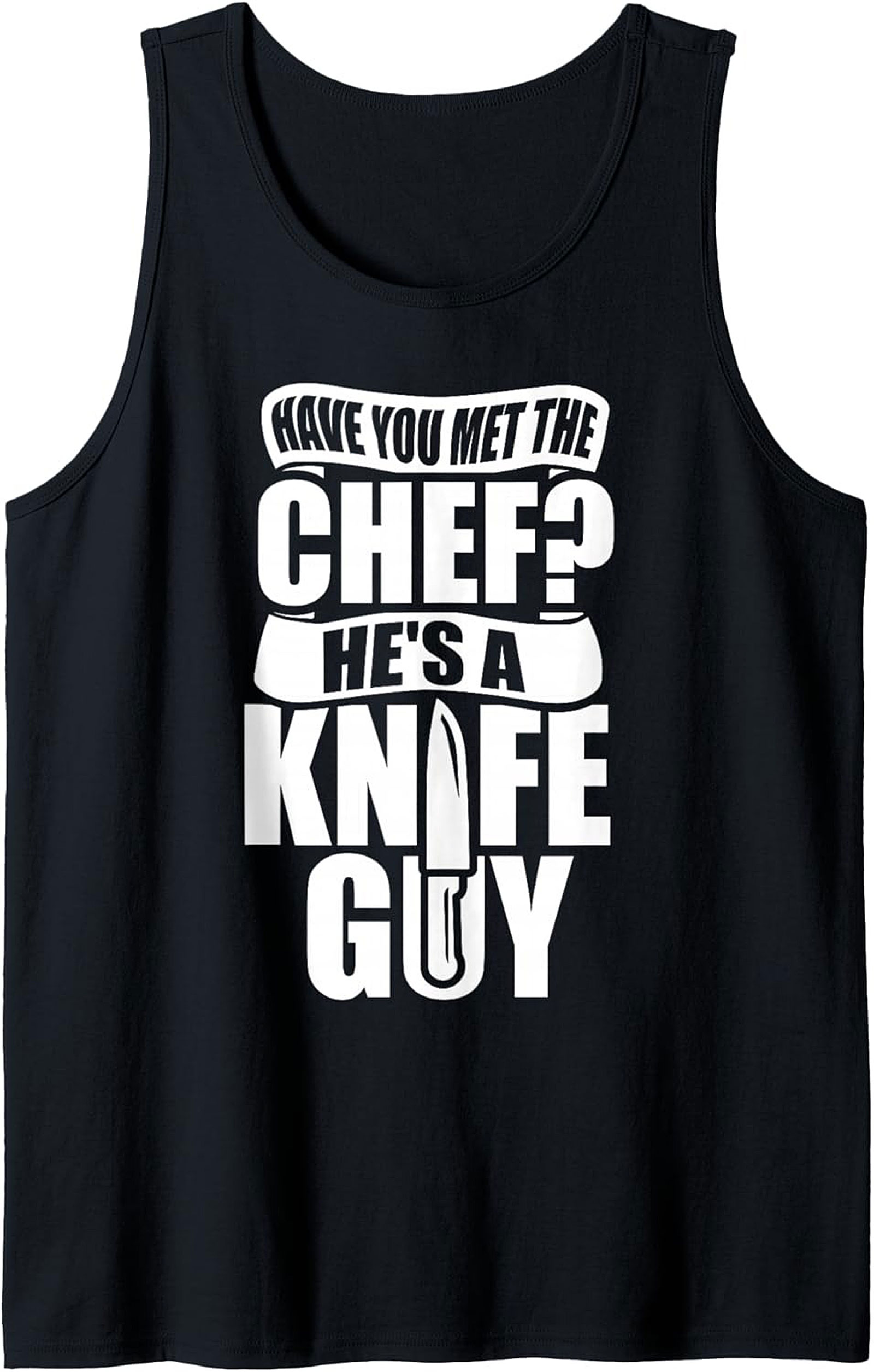 Chef Tank Top Knife Guy Graphic Sleeveless Shirt