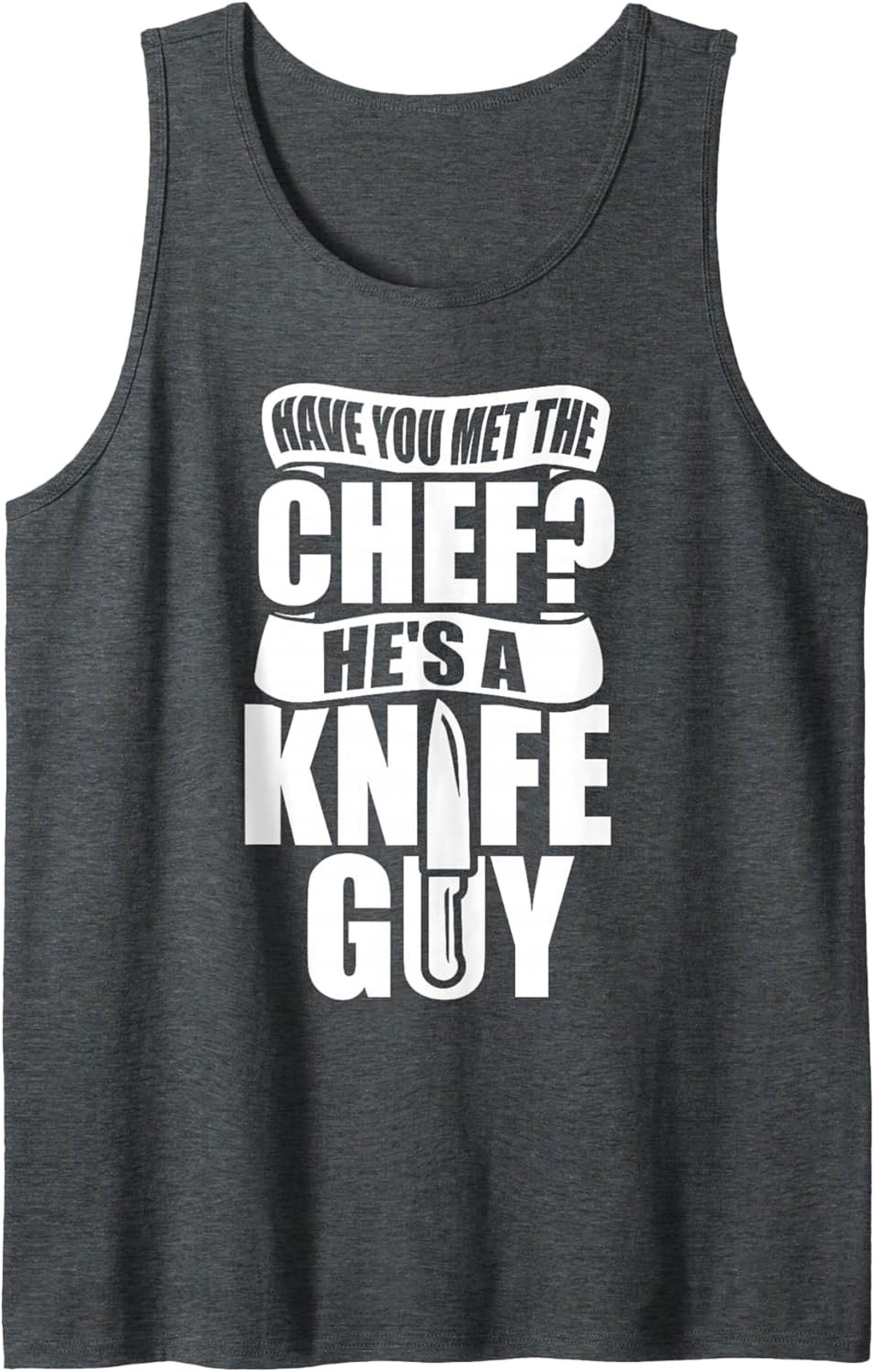 Chef Tank Top Knife Guy Graphic Sleeveless Shirt