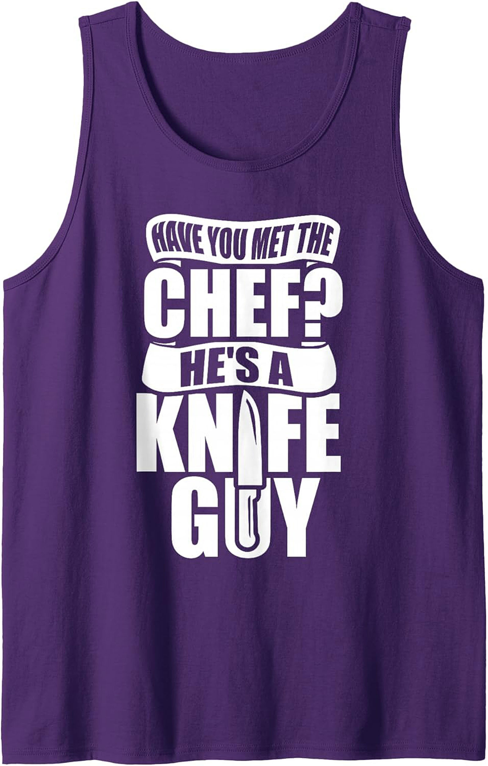 Chef Tank Top Knife Guy Graphic Sleeveless Shirt