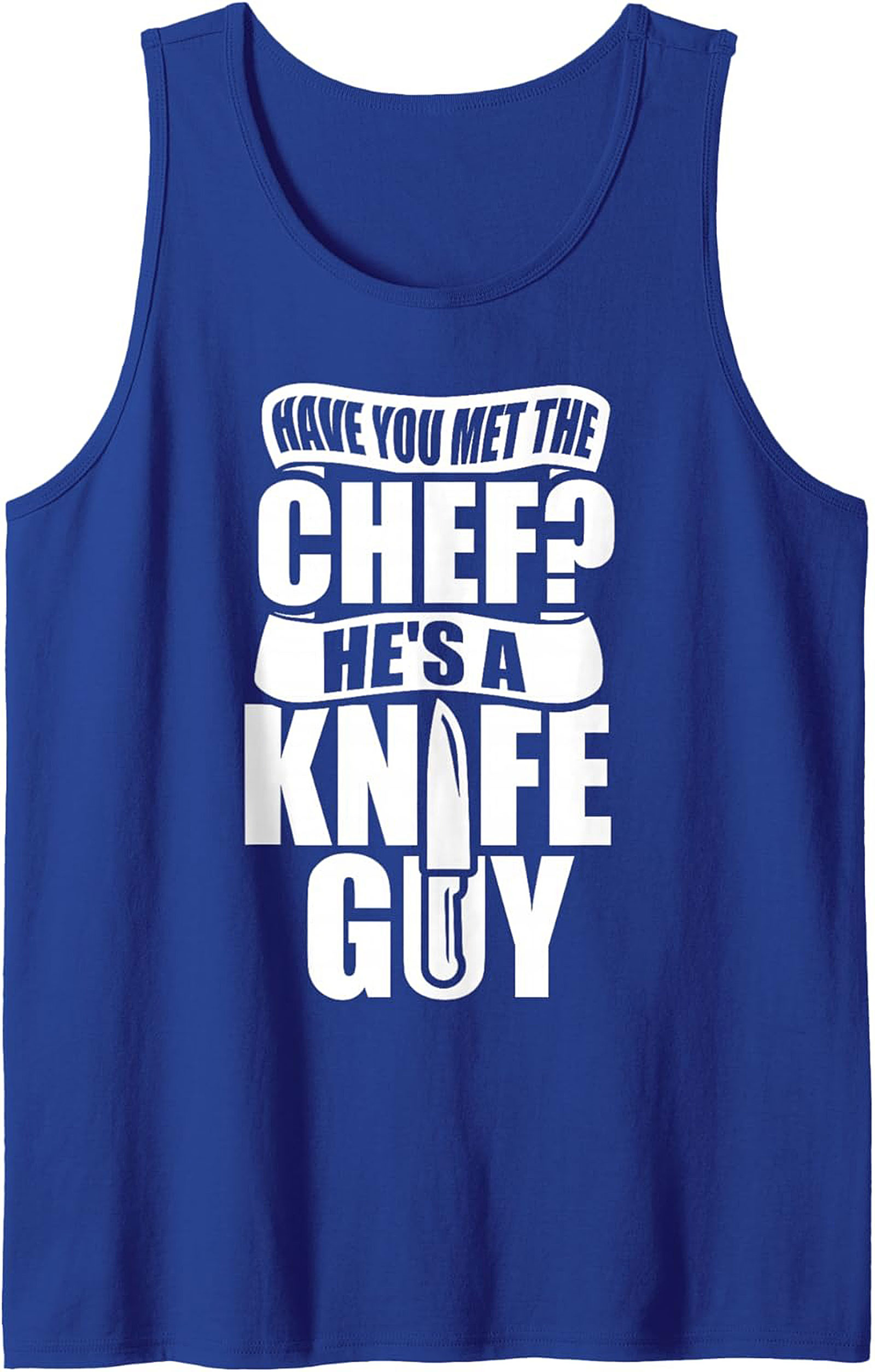 Chef Tank Top Knife Guy Graphic Sleeveless Shirt