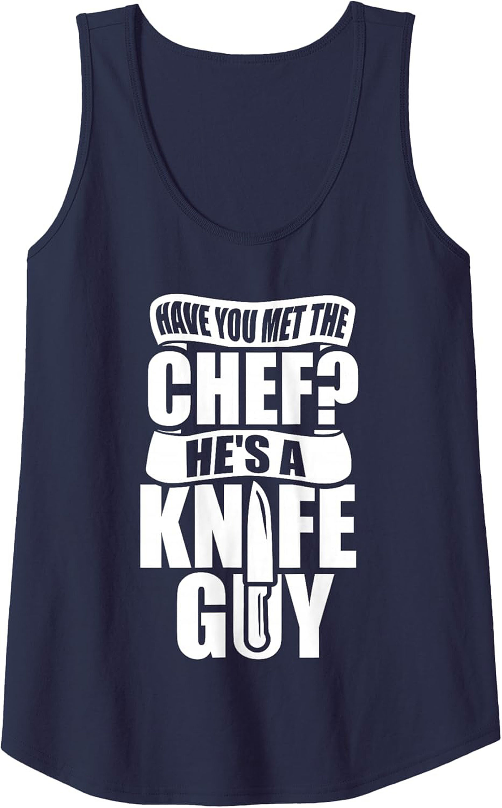 Chef Tank Top Knife Guy Graphic Sleeveless Shirt