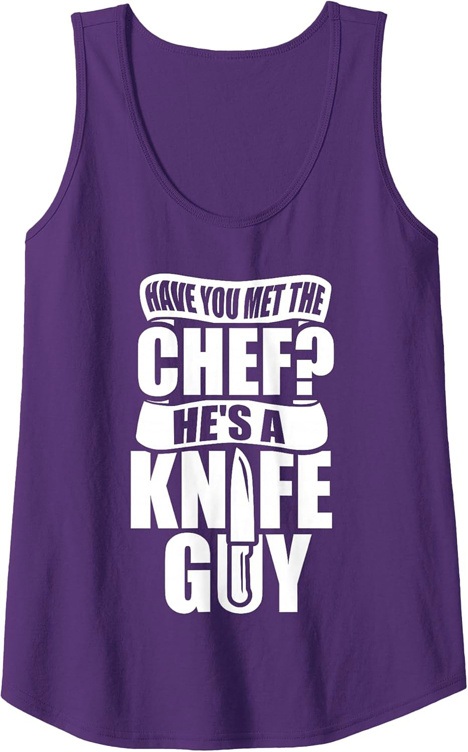 Chef Tank Top Knife Guy Graphic Sleeveless Shirt