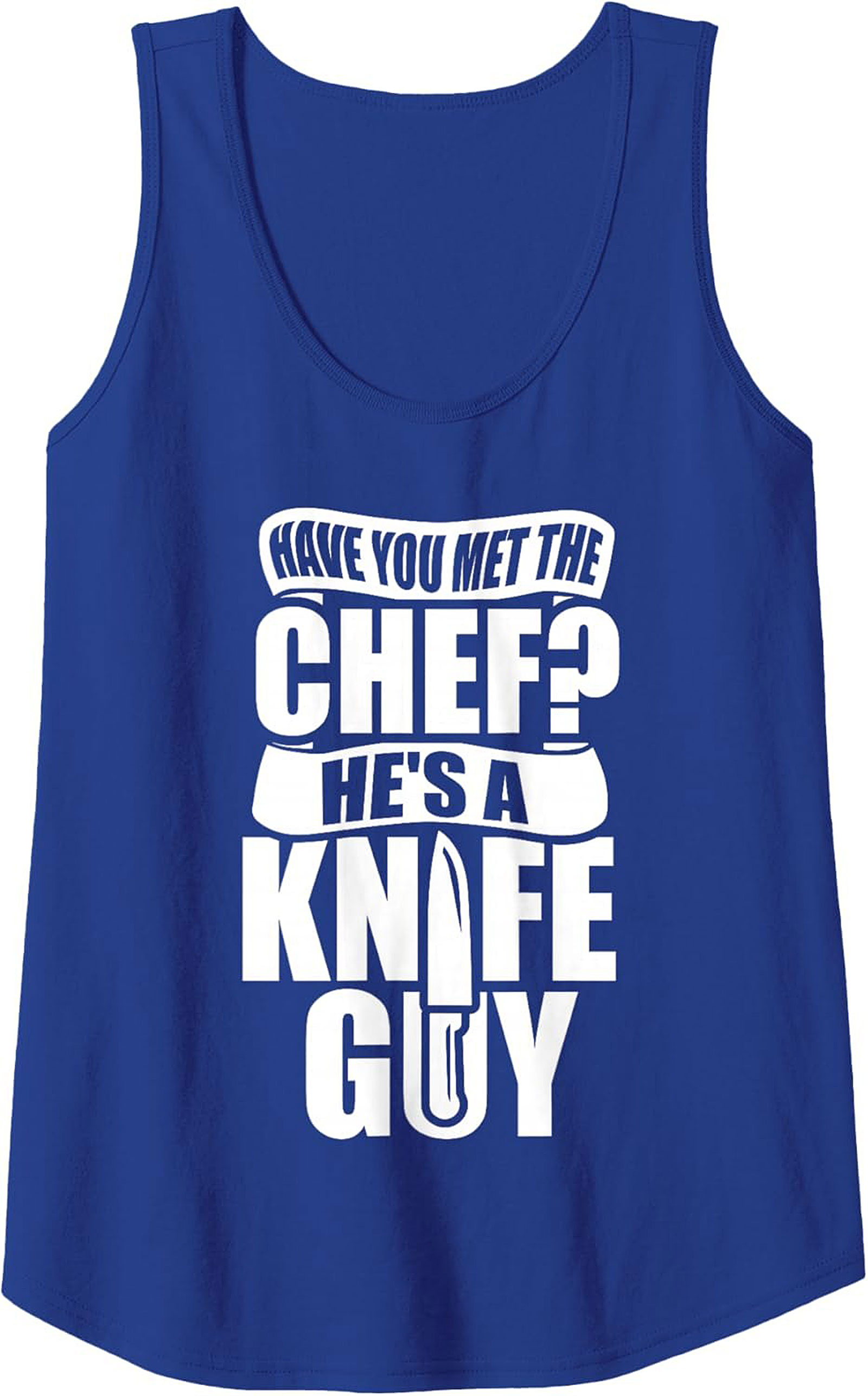 Chef Tank Top Knife Guy Graphic Sleeveless Shirt