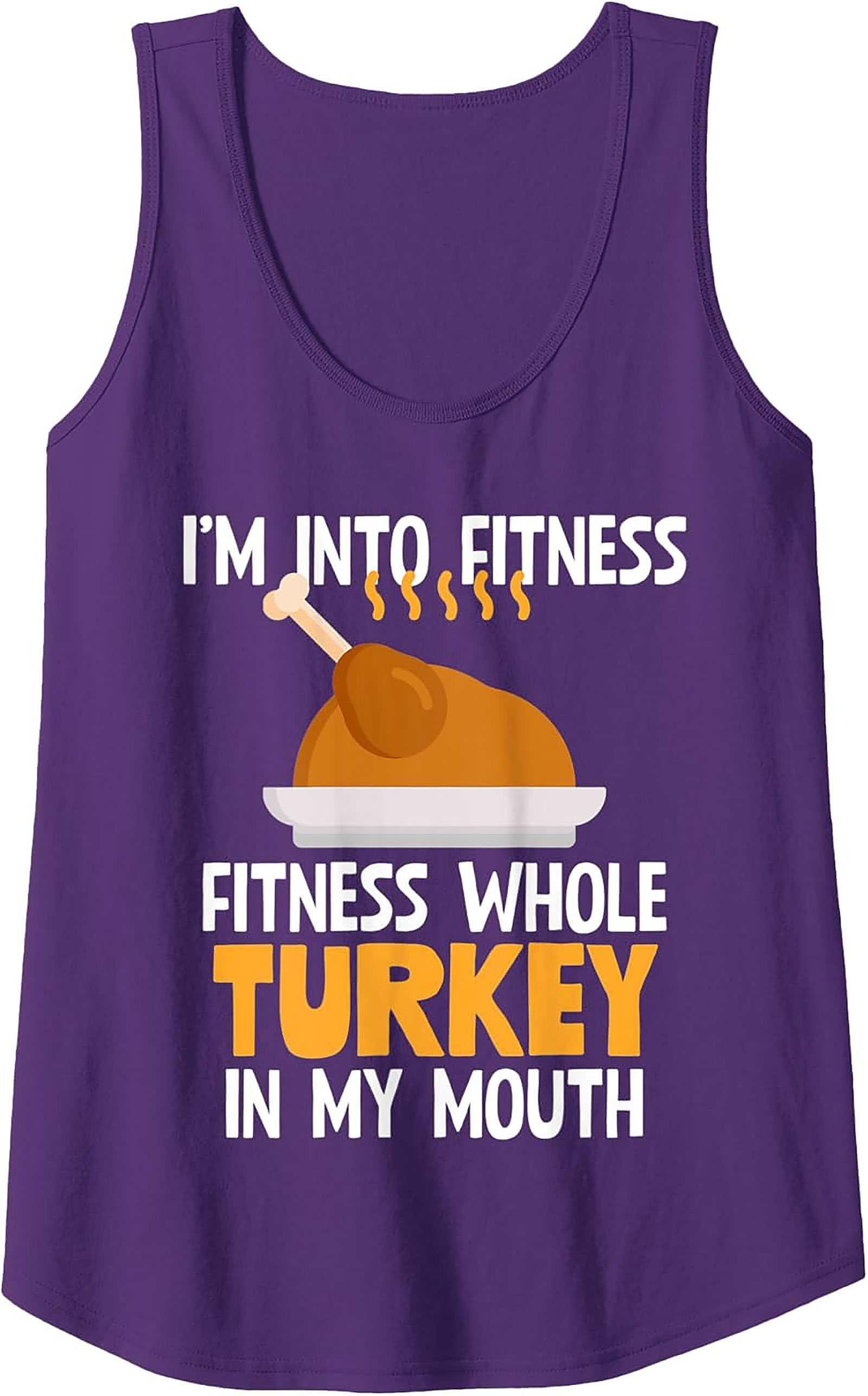 Funny Turkey Fitness Graphic Tank | Thanksgiving Gift
