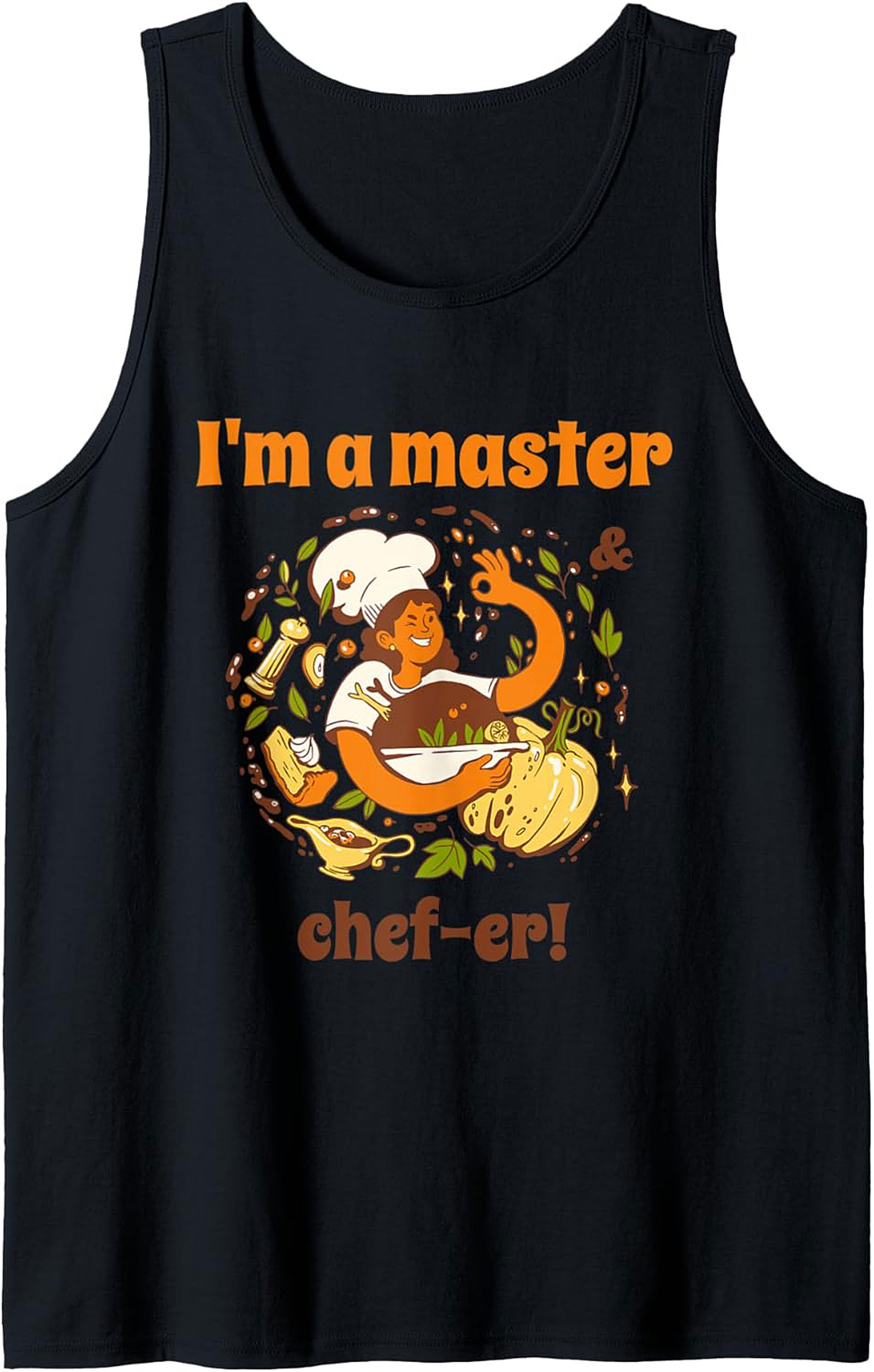 Funny Master Chef Pun Graphic Tank Top Foodie Gift