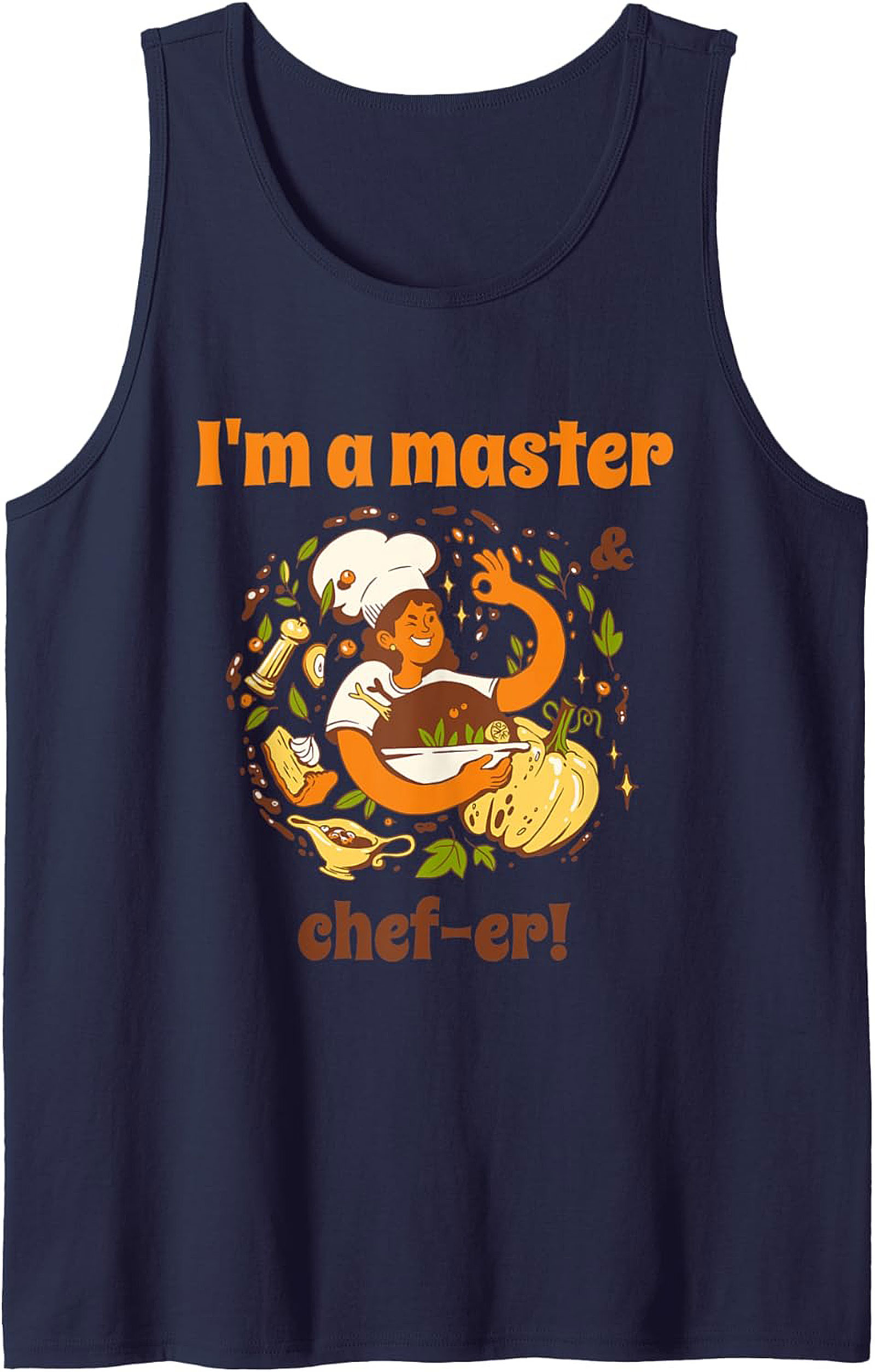 Funny Master Chef Pun Graphic Tank Top Foodie Gift