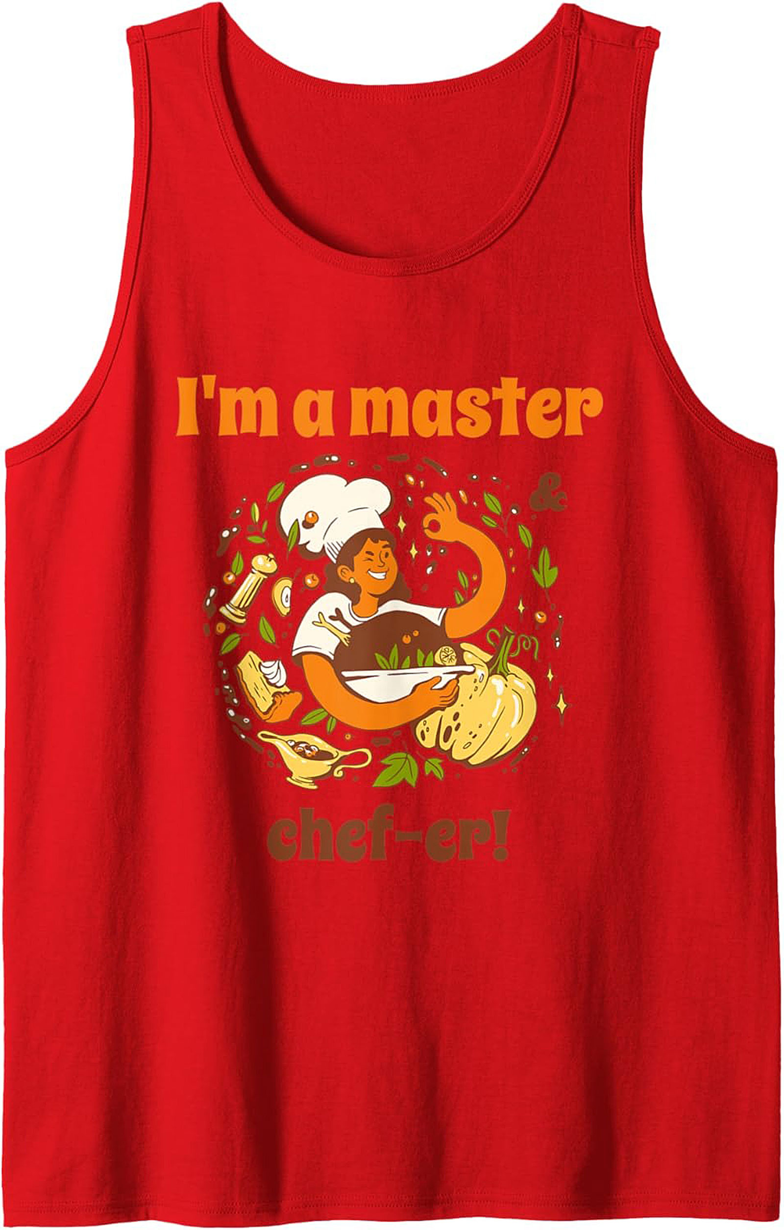 Funny Master Chef Pun Graphic Tank Top Foodie Gift