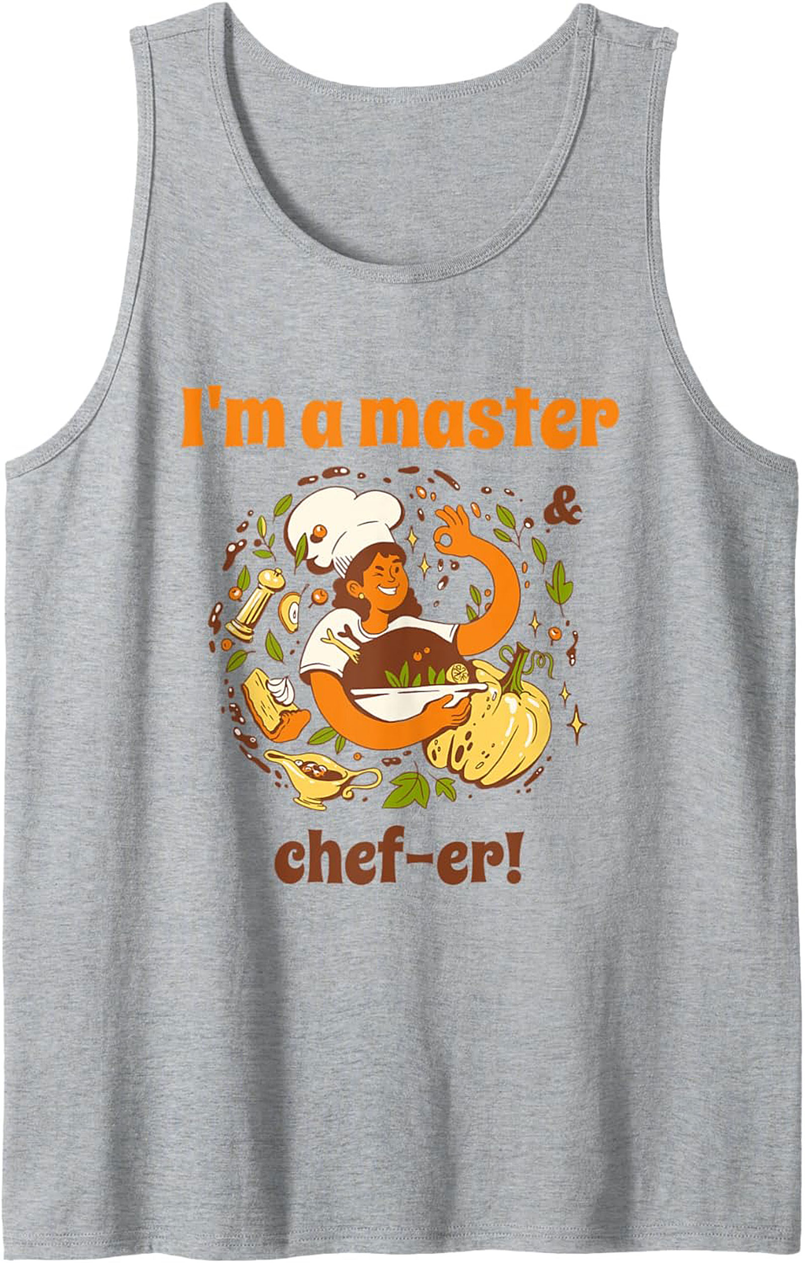 Funny Master Chef Pun Graphic Tank Top Foodie Gift