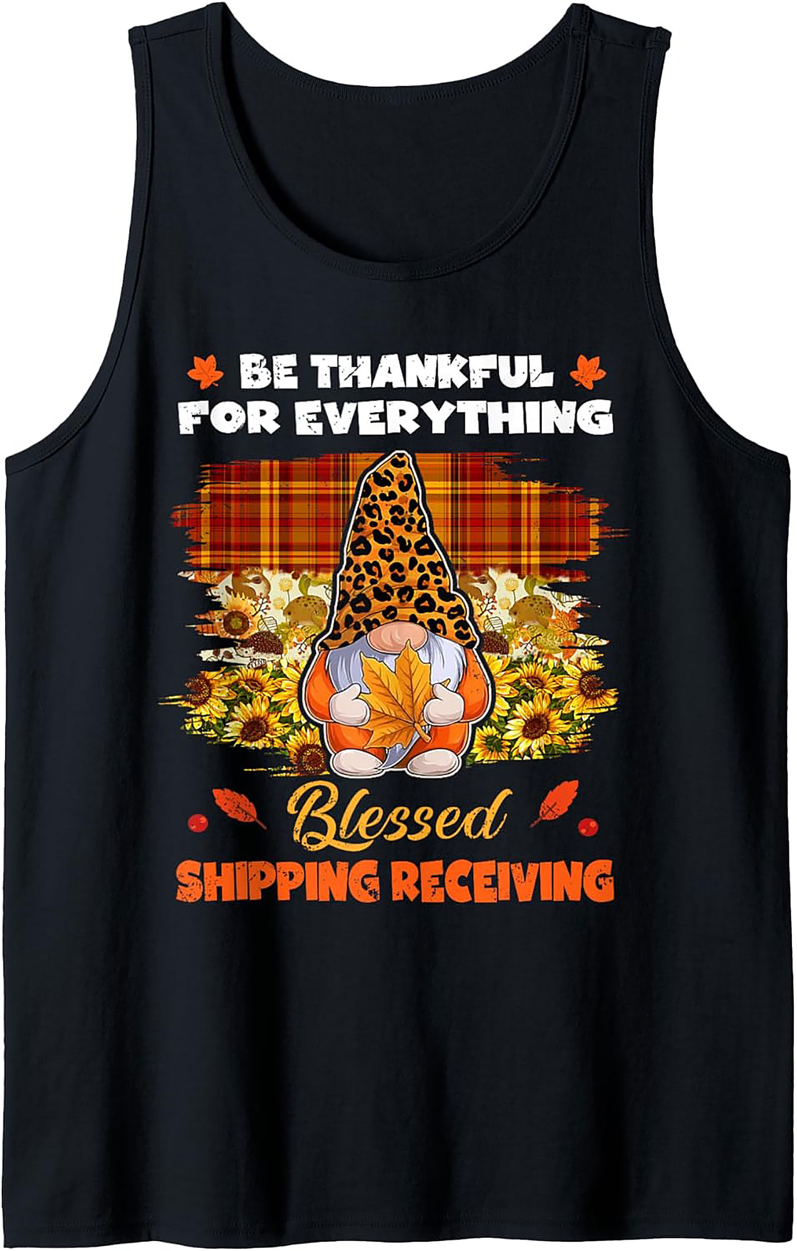 Thanksgiving Gnome Graphic Tank Top | Blessed Autumn Shirt