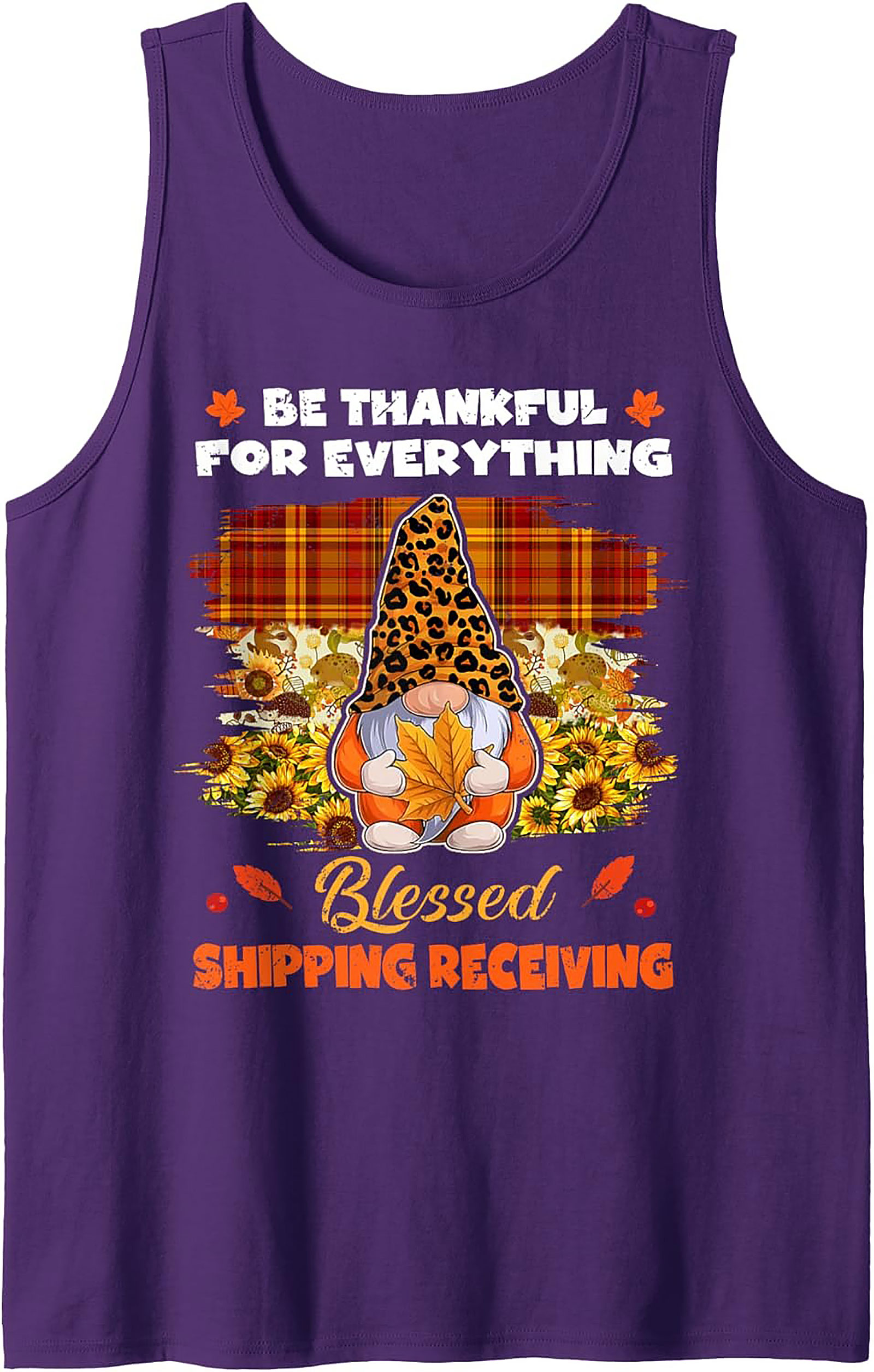 Thanksgiving Gnome Graphic Tank Top | Blessed Autumn Shirt