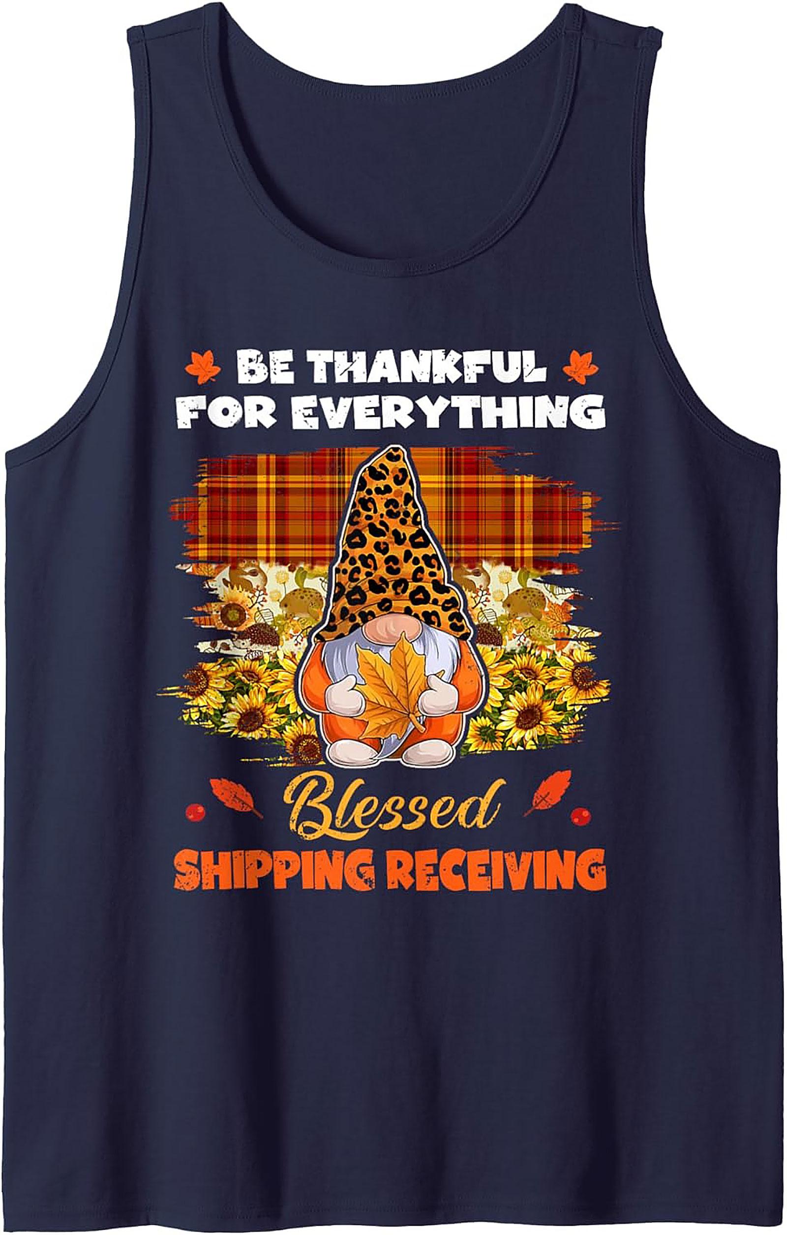 Thanksgiving Gnome Graphic Tank Top | Blessed Autumn Shirt
