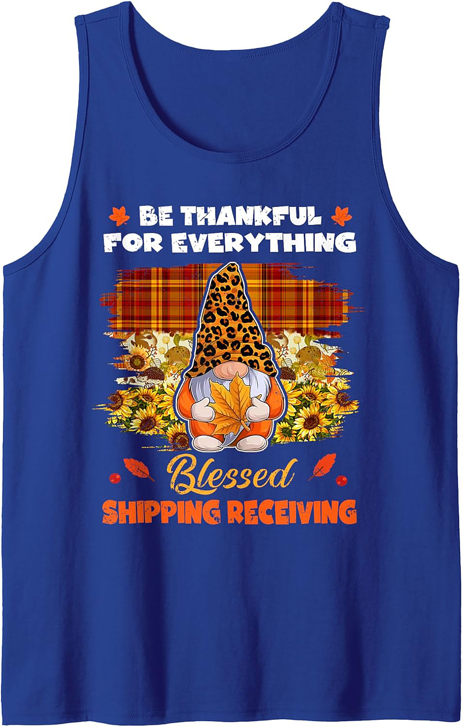 Thanksgiving Gnome Graphic Tank Top | Blessed Autumn Shirt