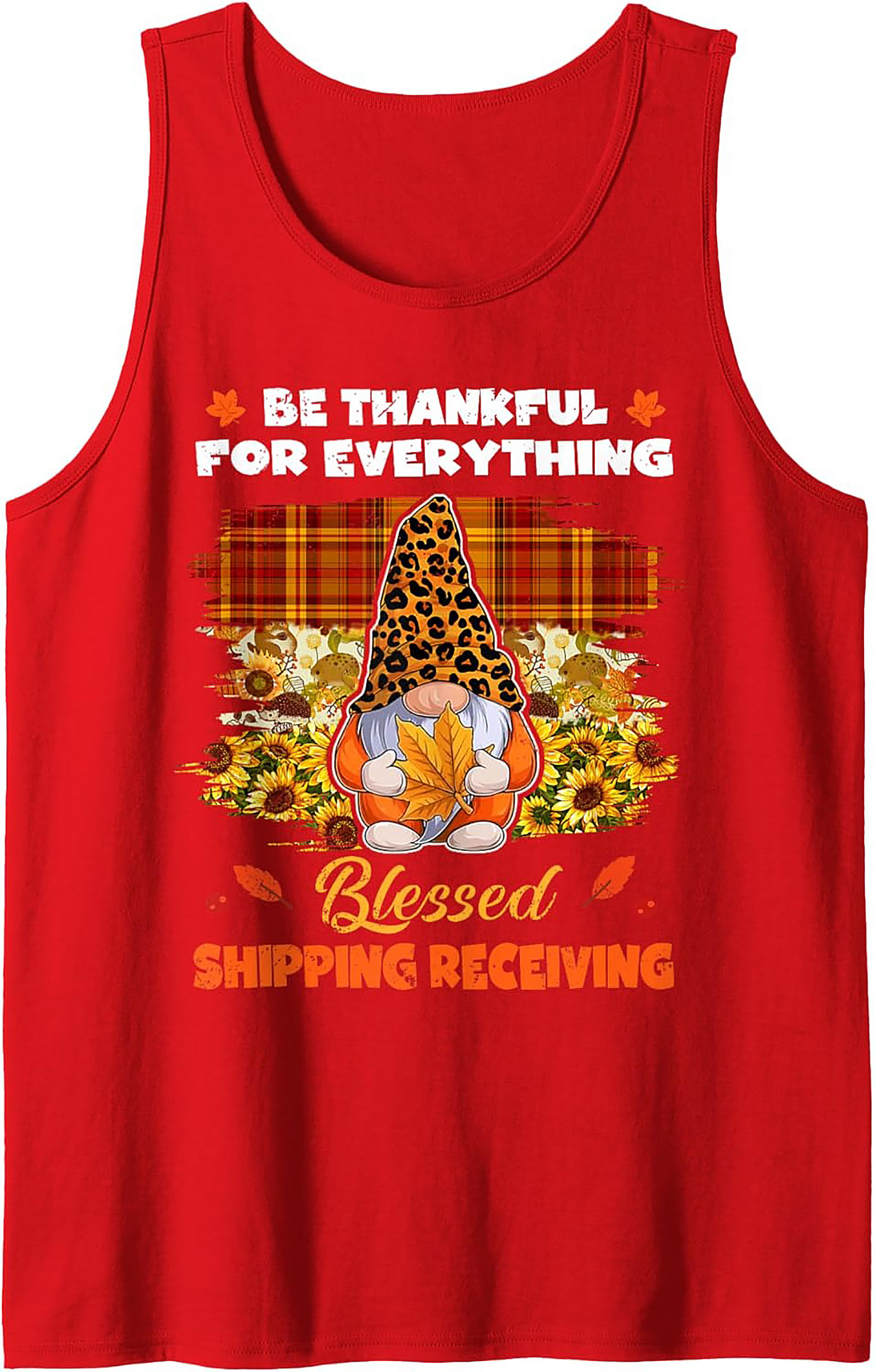 Thanksgiving Gnome Graphic Tank Top | Blessed Autumn Shirt