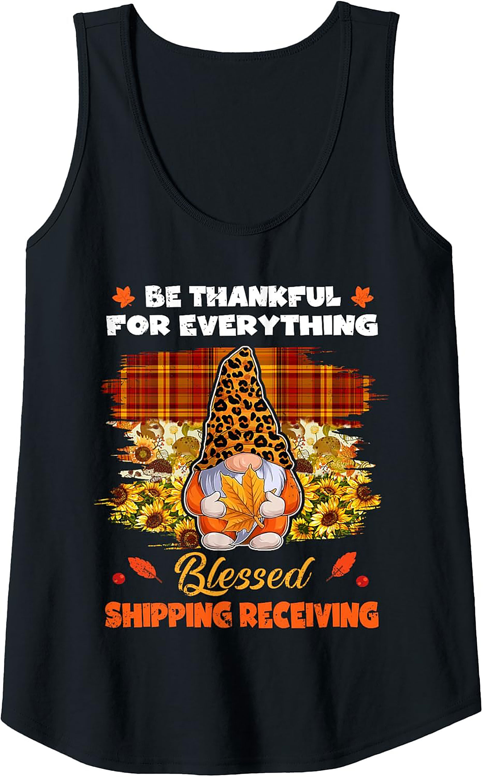 Thanksgiving Gnome Graphic Tank Top | Blessed Autumn Shirt