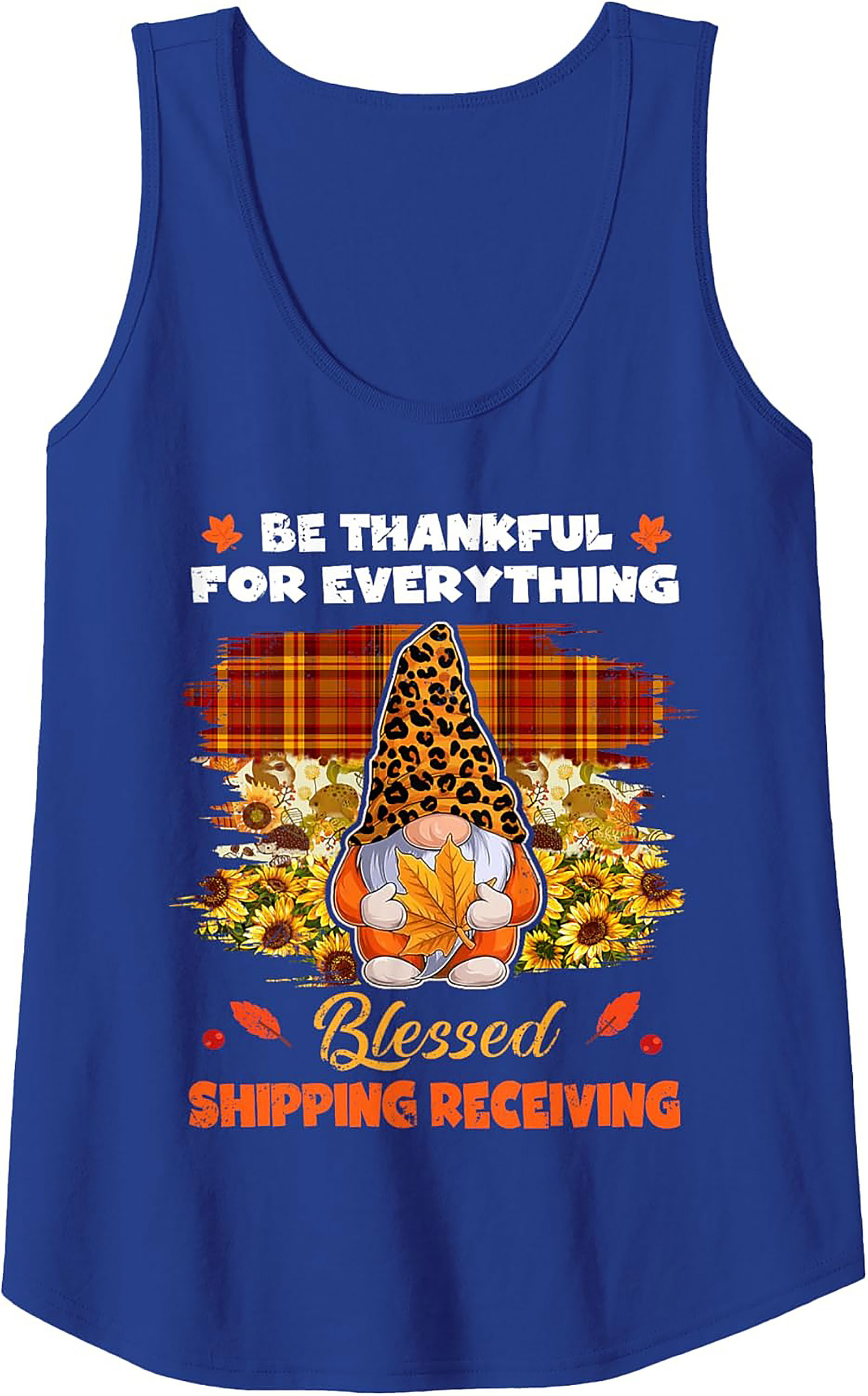 Thanksgiving Gnome Graphic Tank Top | Blessed Autumn Shirt