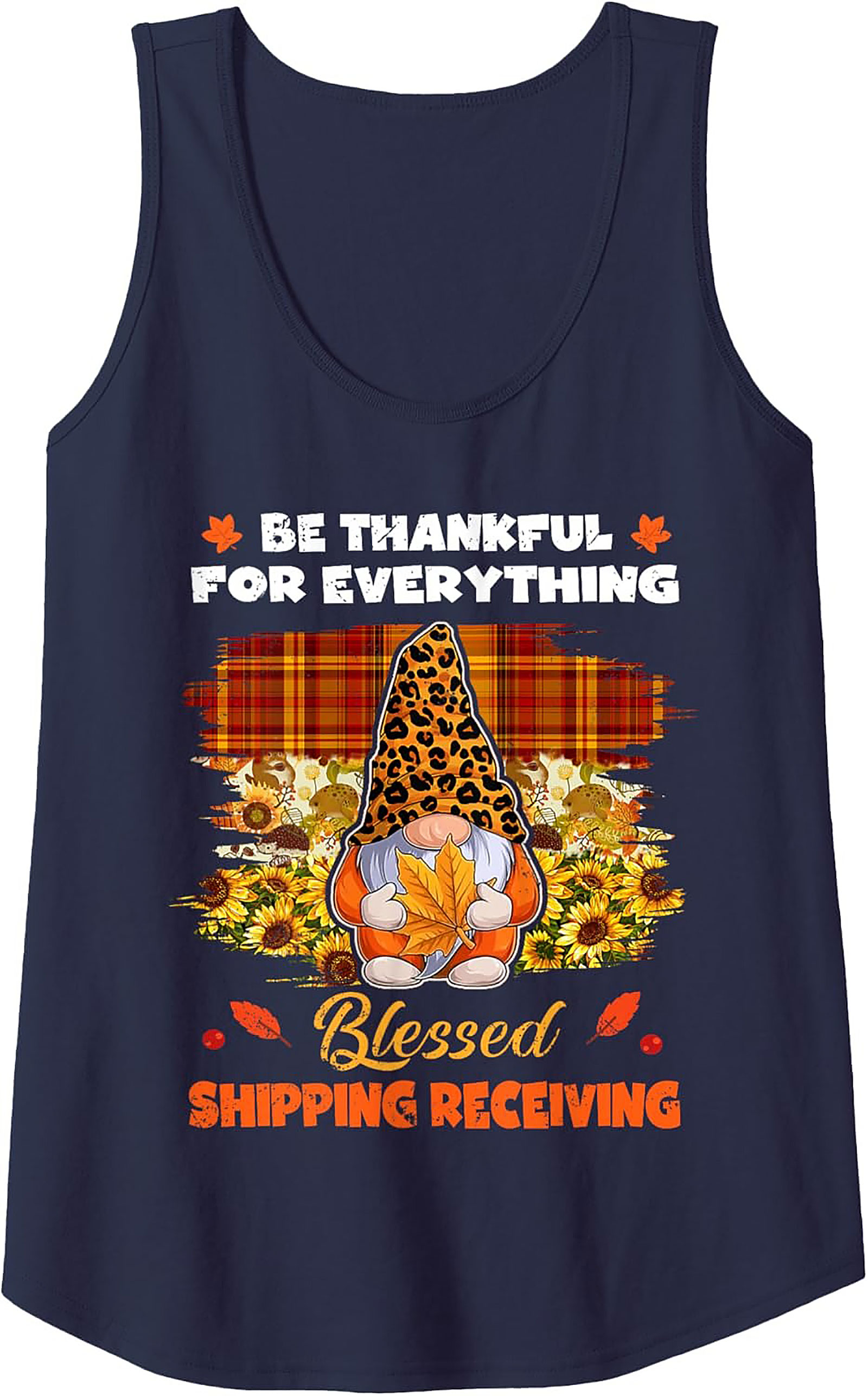 Thanksgiving Gnome Graphic Tank Top | Blessed Autumn Shirt