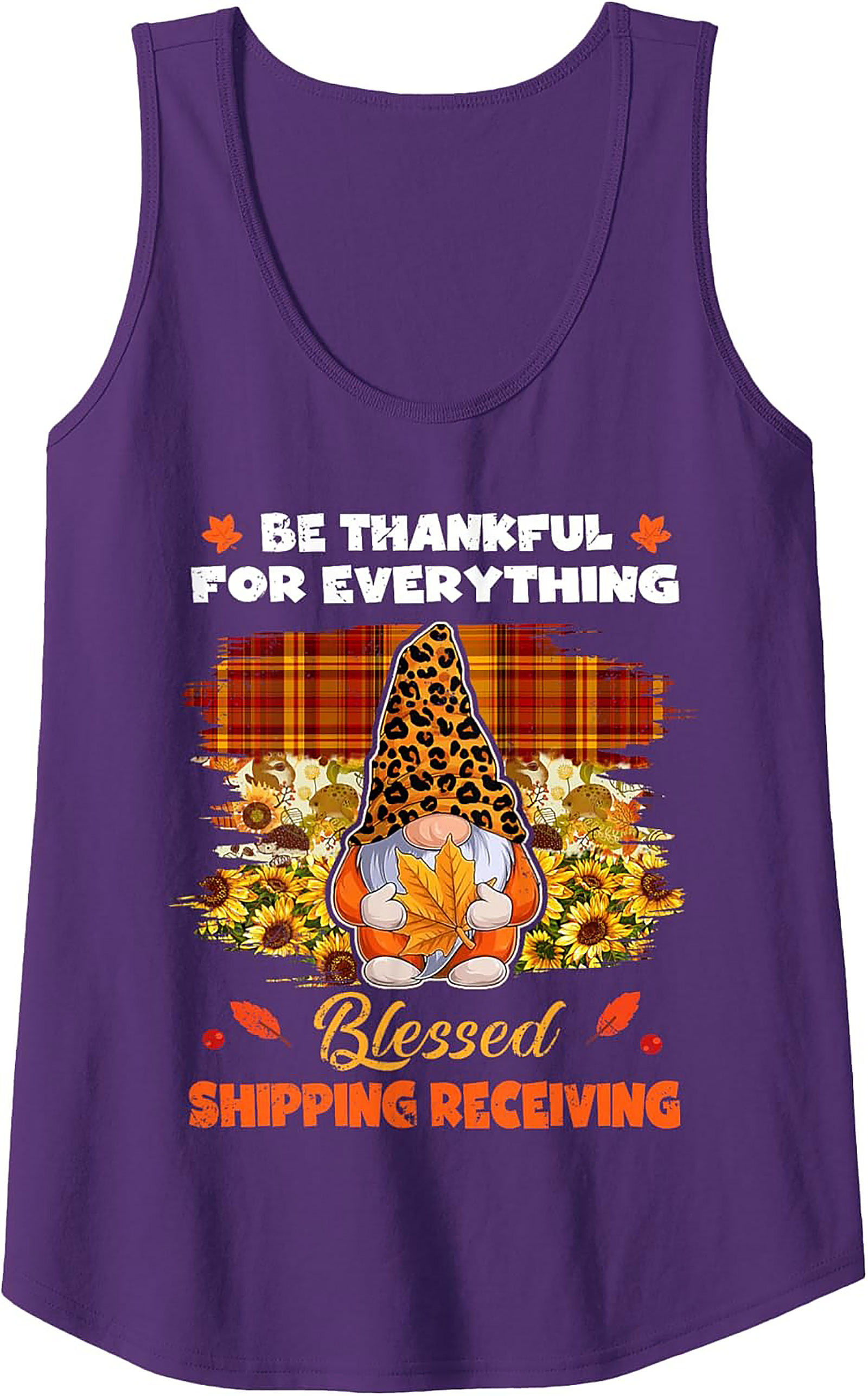 Thanksgiving Gnome Graphic Tank Top | Blessed Autumn Shirt