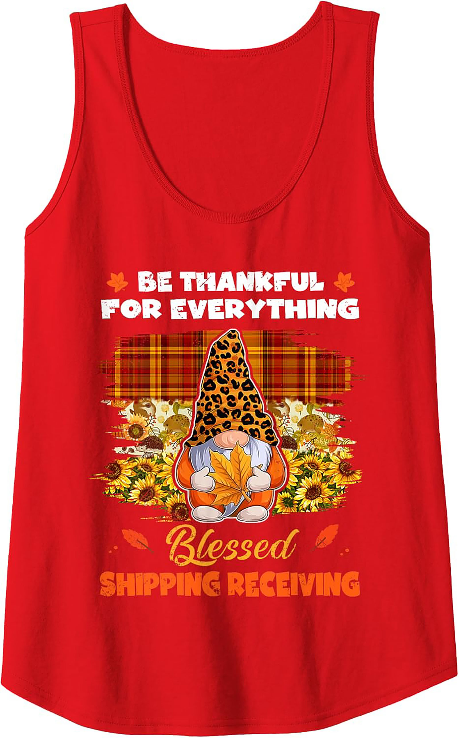 Thanksgiving Gnome Graphic Tank Top | Blessed Autumn Shirt