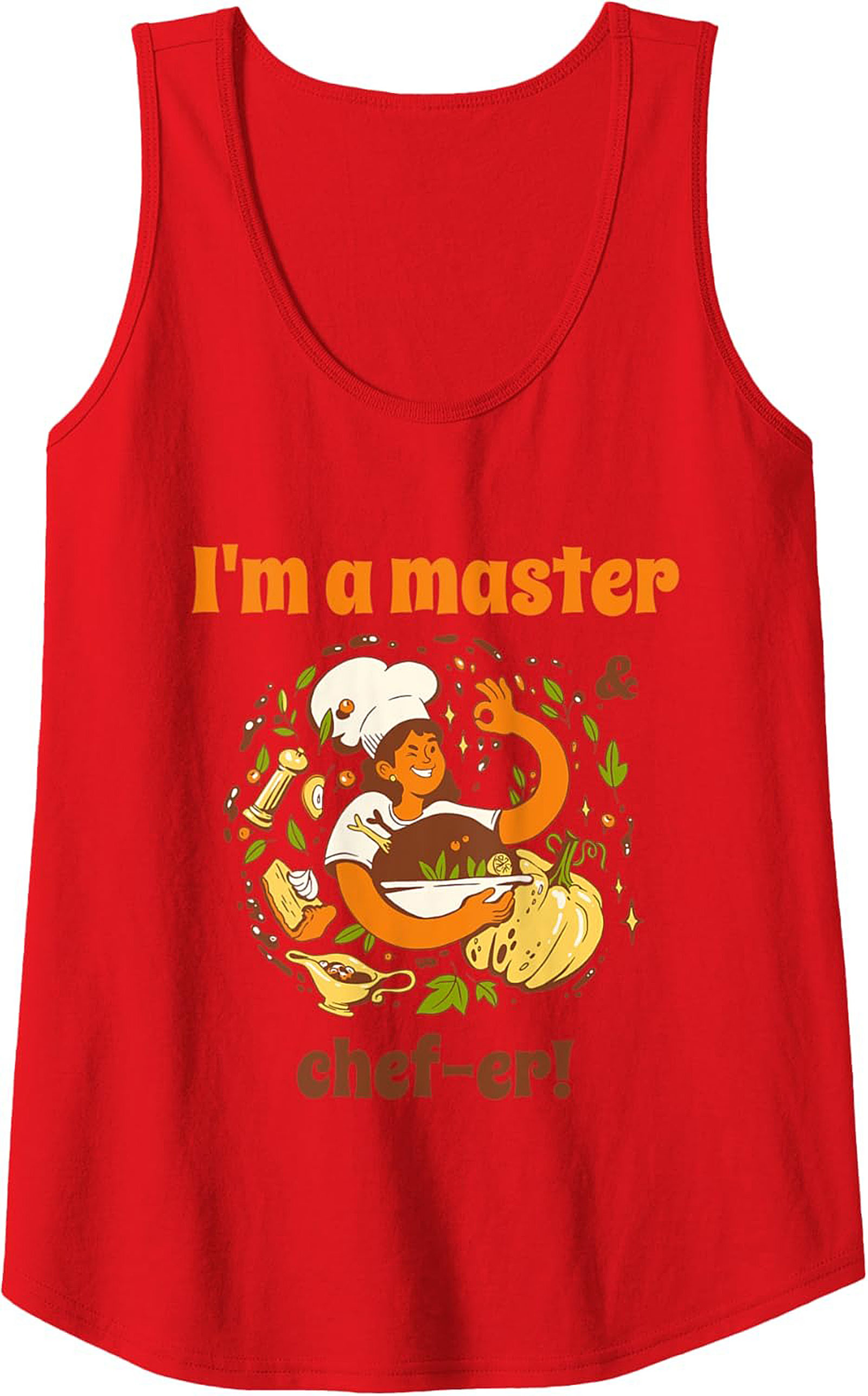 Funny Master Chef Pun Graphic Tank Top Foodie Gift