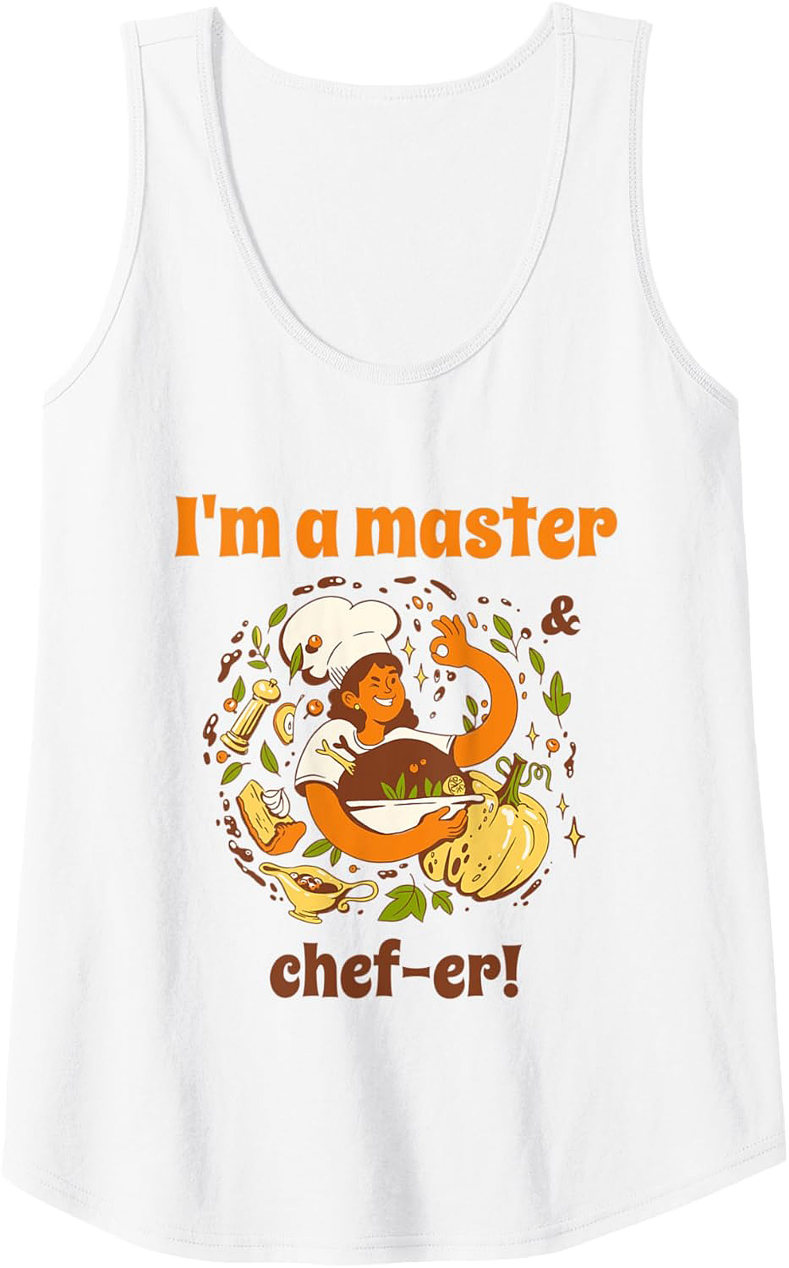Funny Master Chef Pun Graphic Tank Top Foodie Gift