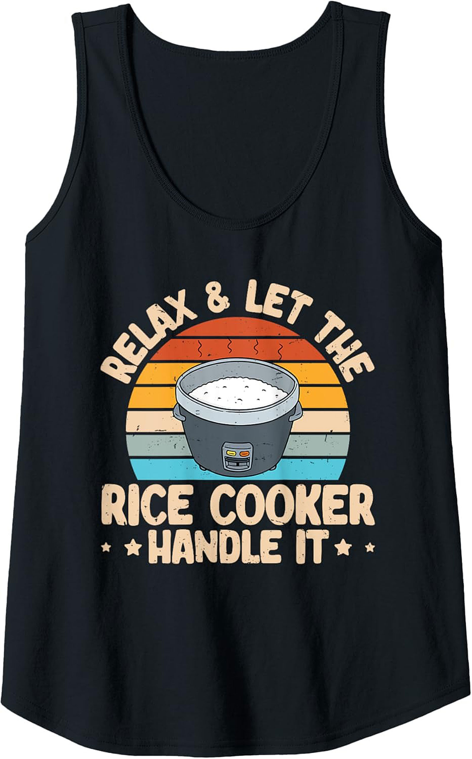 Relax Rice Cooker Tank Top Funny Kitchen Graphic Tank
