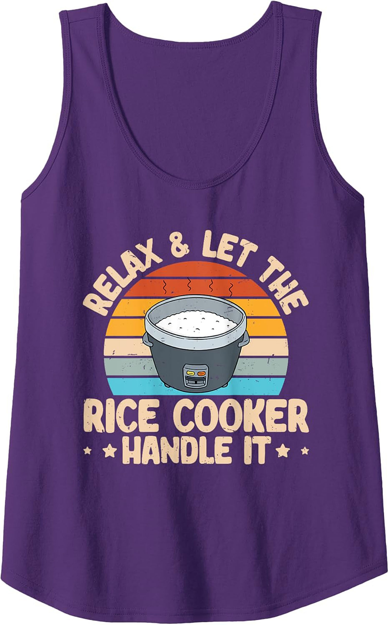 Relax Rice Cooker Tank Top Funny Kitchen Graphic Tank