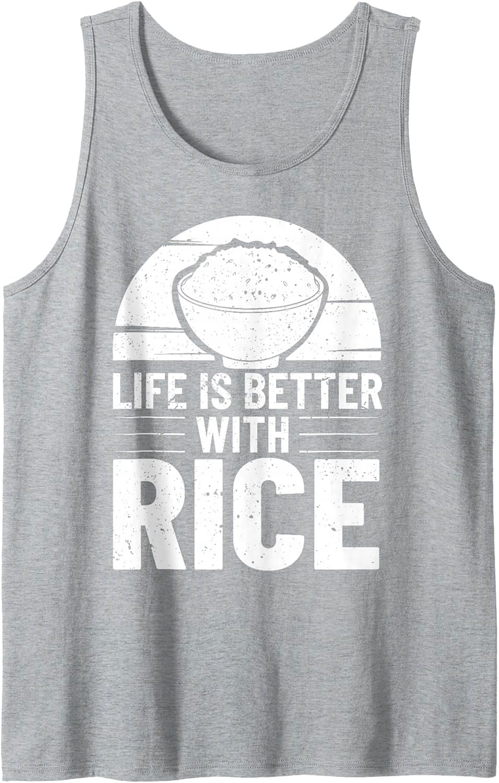 Life Is Better With Rice Graphic Tank Sleeveless Shirt