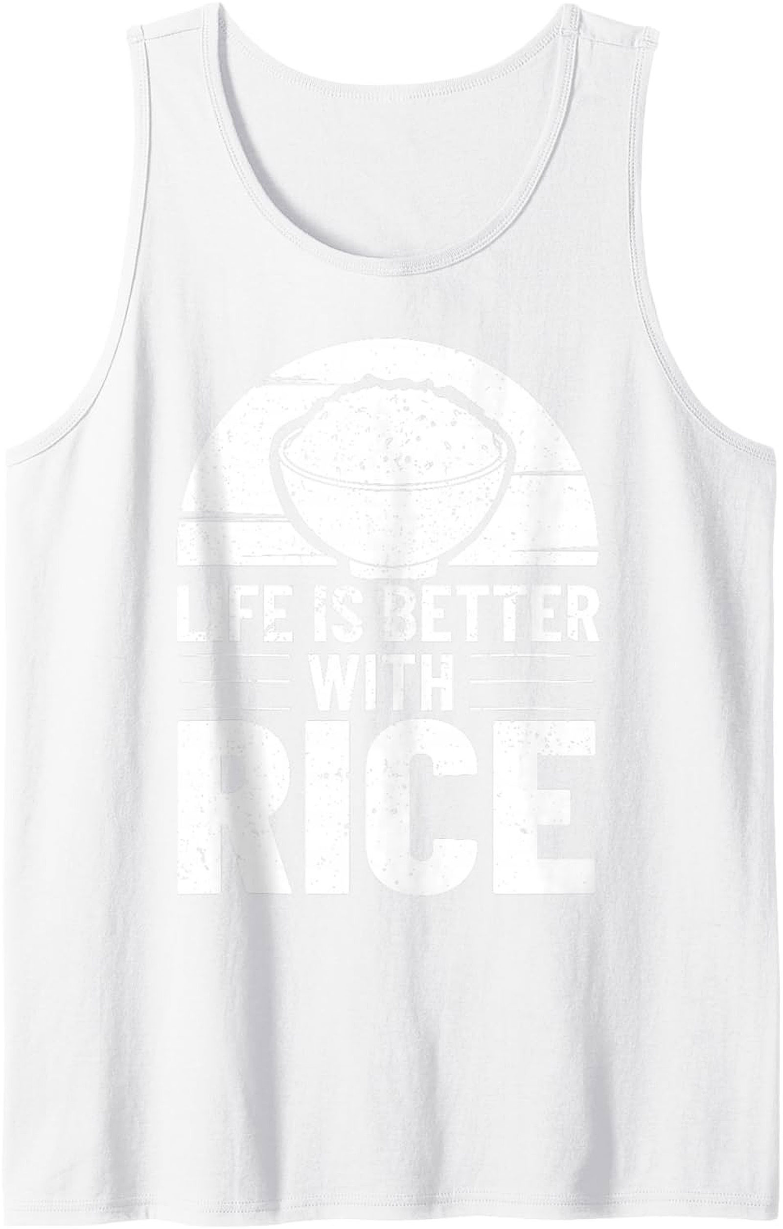 Life Is Better With Rice Graphic Tank Sleeveless Shirt