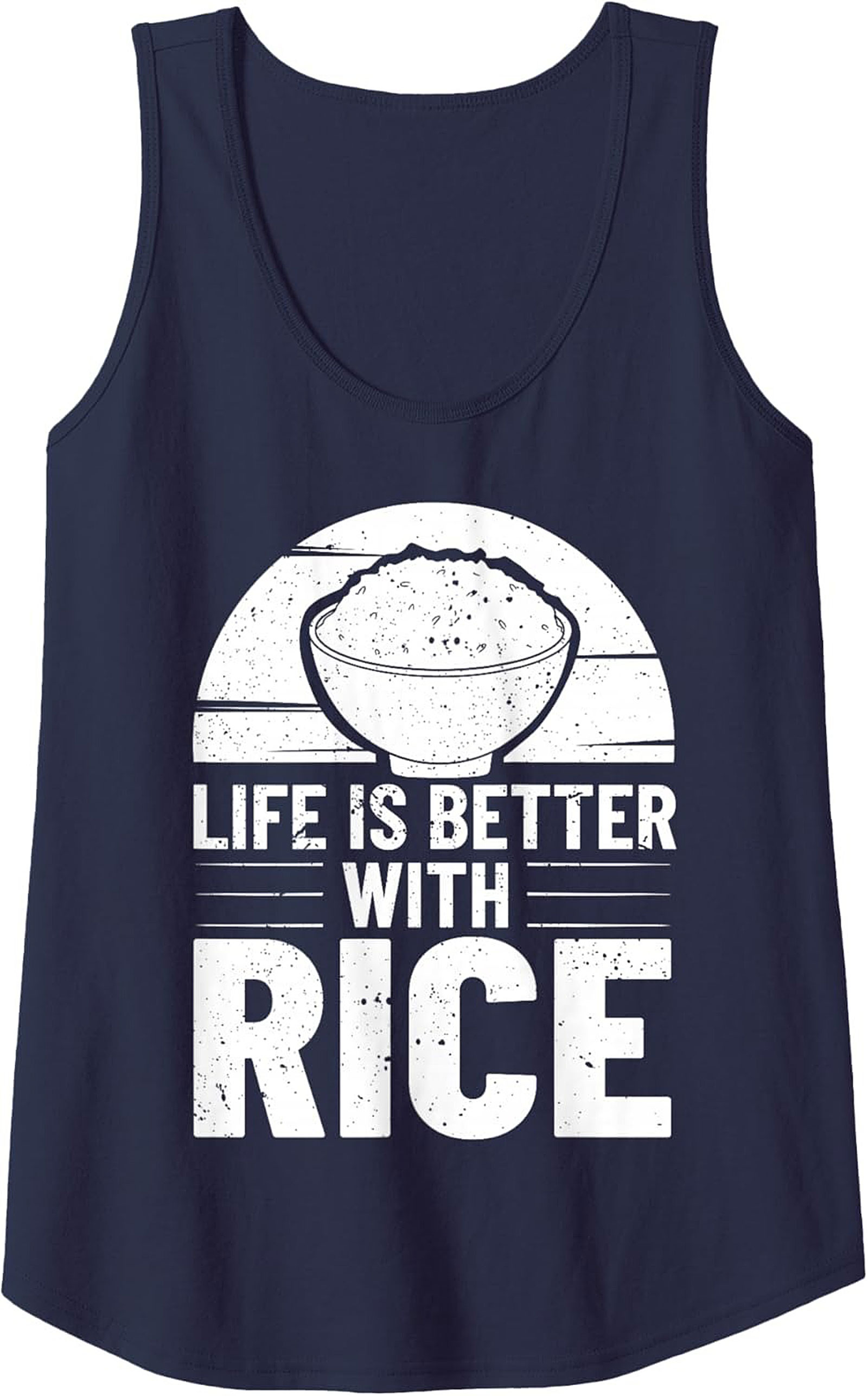 Life Is Better With Rice Graphic Tank Sleeveless Shirt