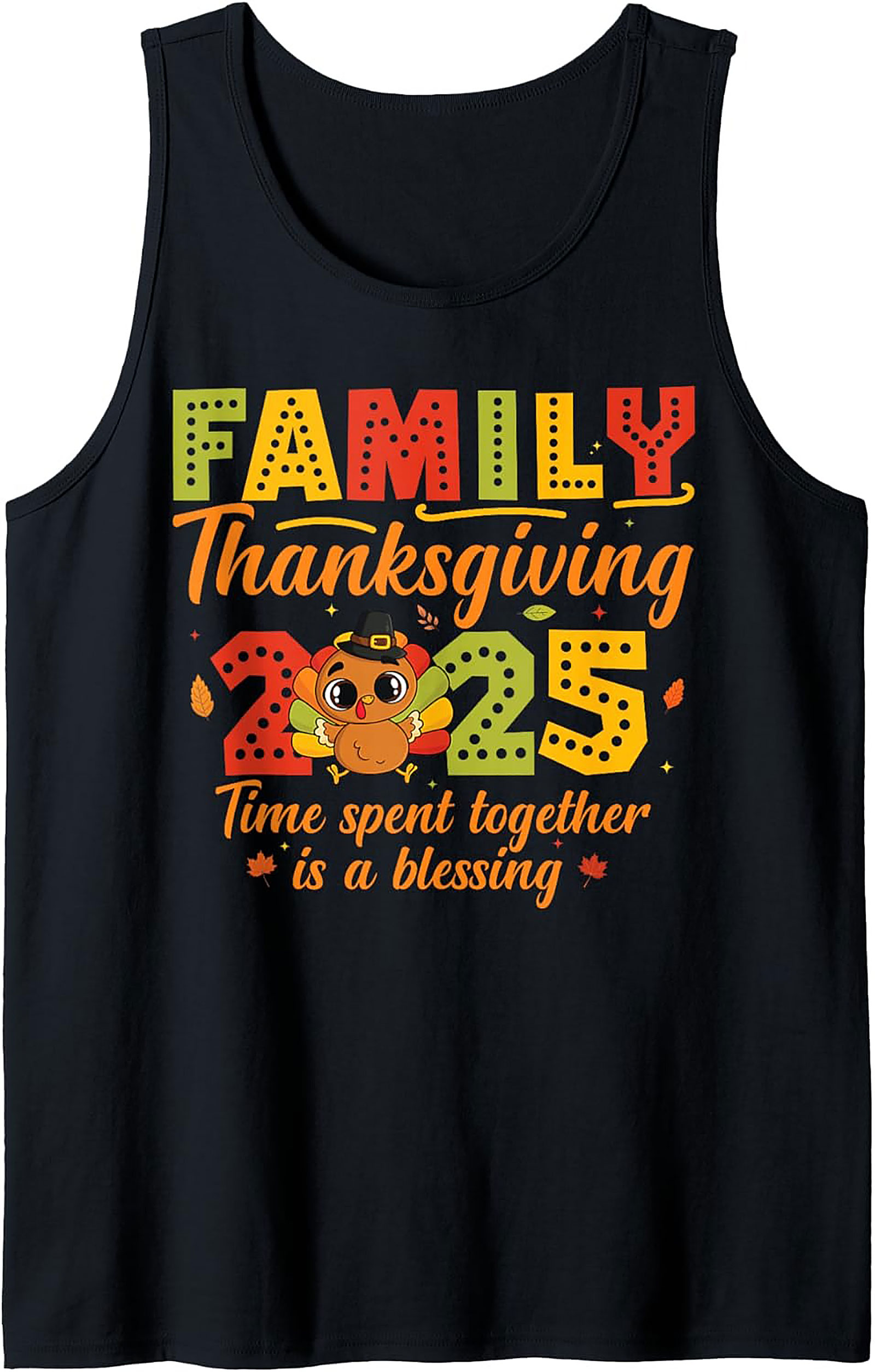 Family Thanksgiving 2025 Tank Top | Cute Turkey Graphic