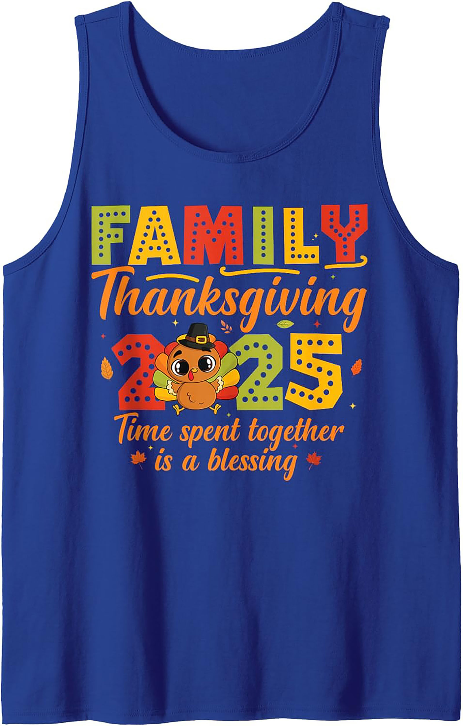 Family Thanksgiving 2025 Tank Top | Cute Turkey Graphic