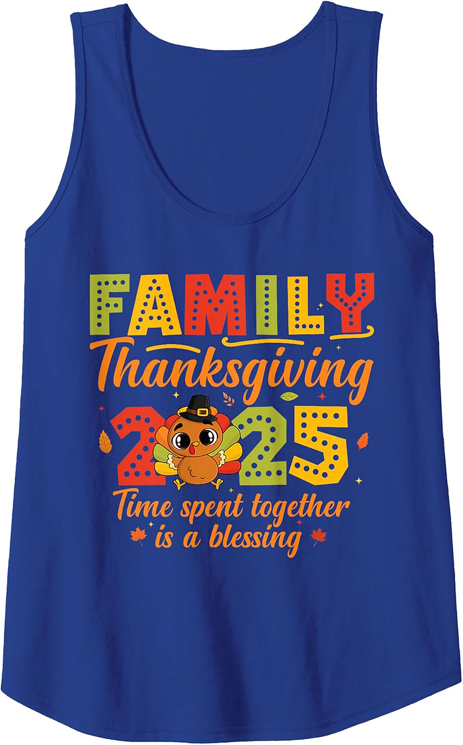 Family Thanksgiving 2025 Tank Top | Cute Turkey Graphic