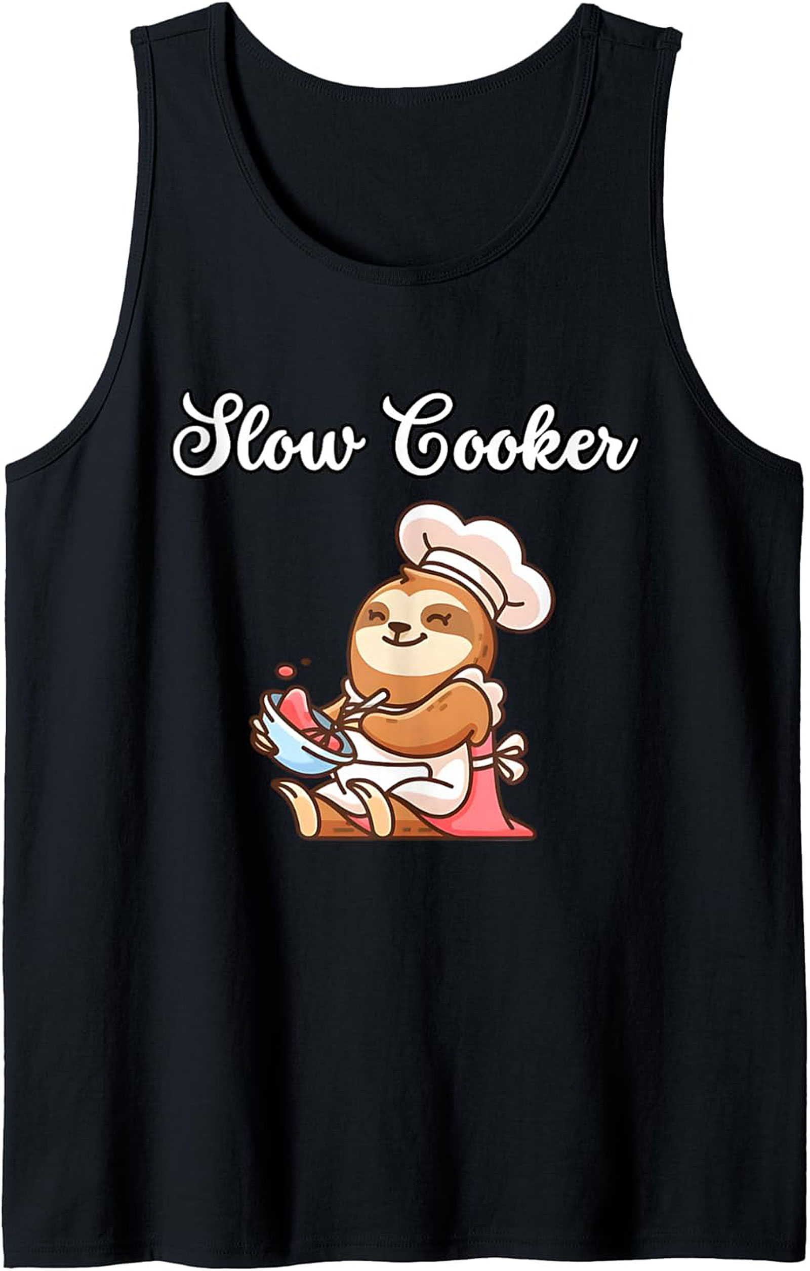 Sloth Cooker Chef Graphic Tank Top